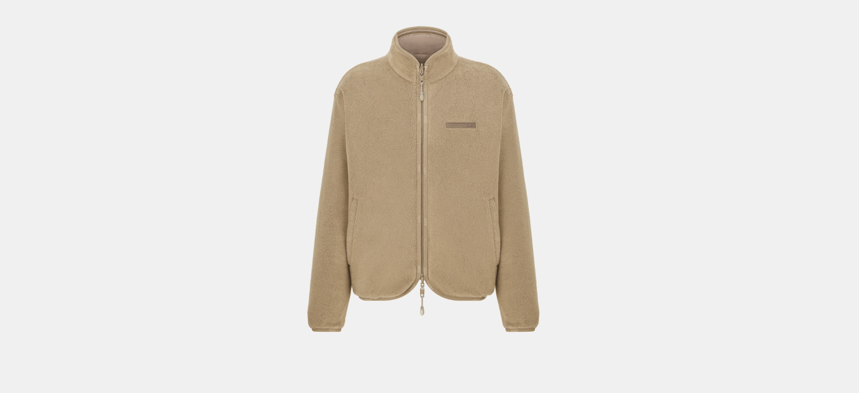 o1w1db10624 Oversized Reversible Zipped Blouson in Beige