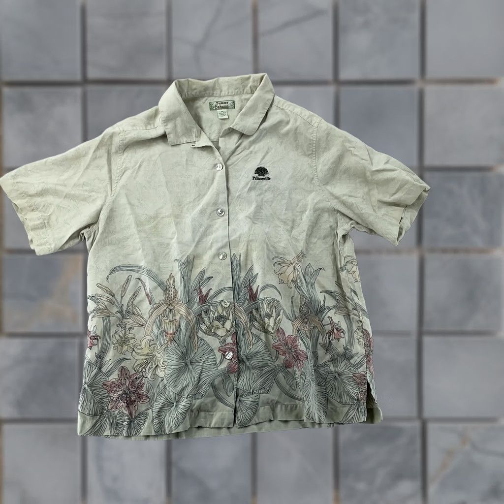 Tommy Bahama Tommy Bahama Silk Shirt Mens Medium Princeville Hawaii Camp Floral Border Size US M / EU 48-50 / 2 - 1 Thumbnail