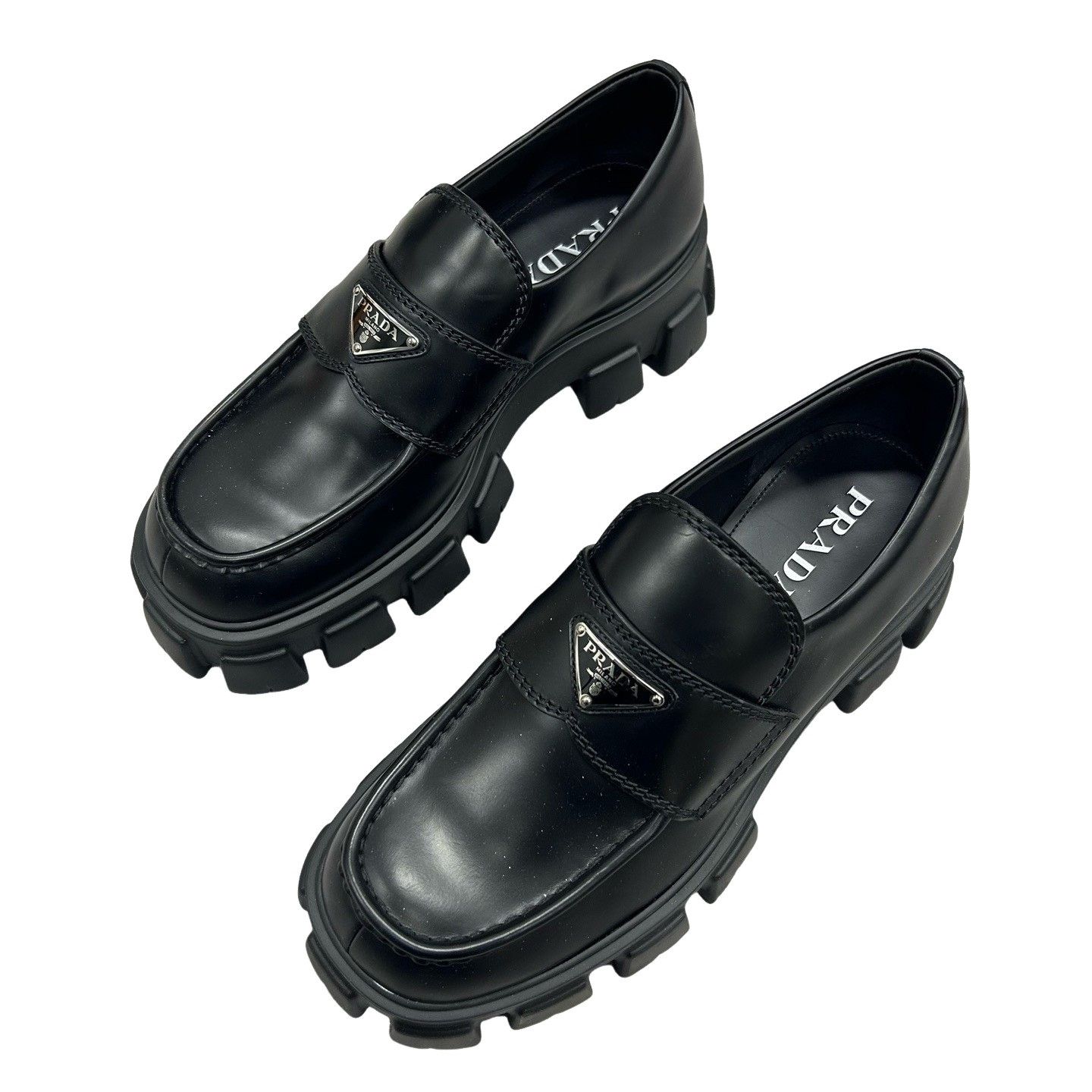Prada Prada Triangle Logo Chunky Loafers Size 9.5 Size US 9.5 / EU 42-43 - 1 Thumbnail