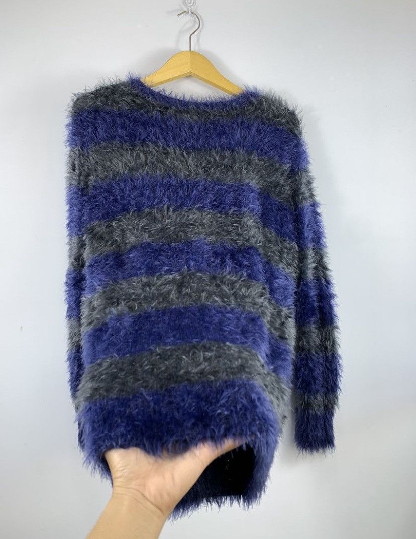 Issey Miyake Striped Fuzzy Mochair grunge Distressed curt cobain style Size US M / EU 48-50 / 2 - 3 Thumbnail