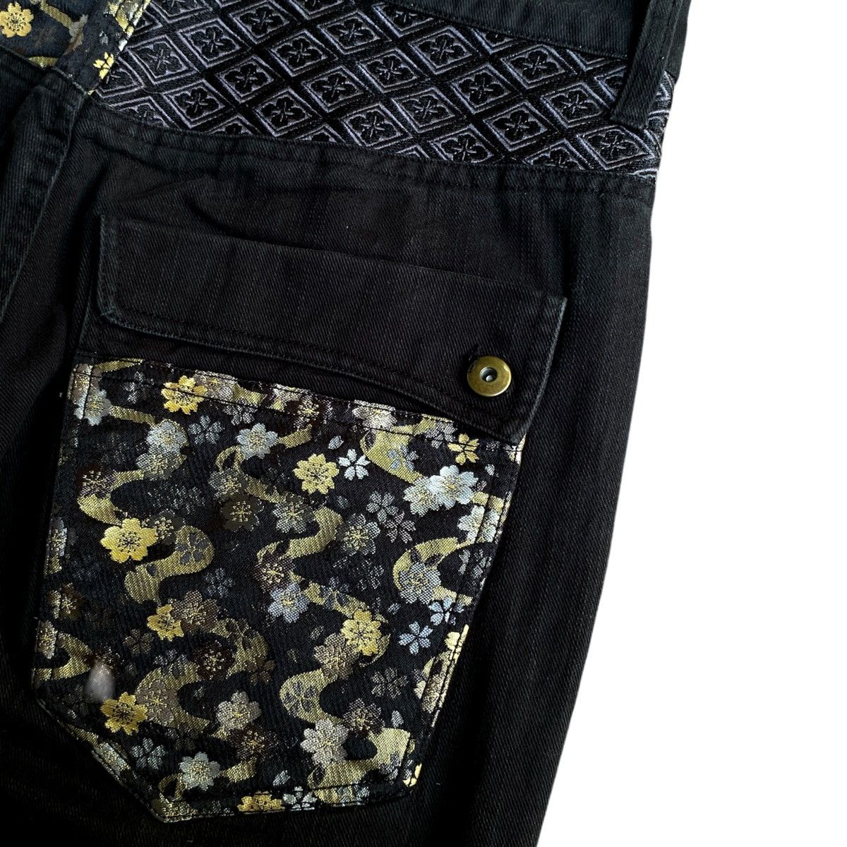 JNCO × Kamakura × Southpole Rare Vintage Japanese Denim Karakuri tamashi Sukajan Jeans Size US 34 / EU 50 - 10 Thumbnail