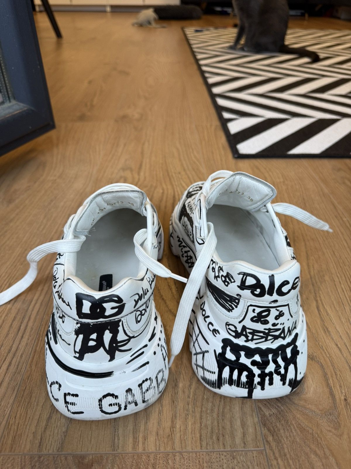 Dolce & Gabbana Hand painted grafitti daymaster sneakers Size US 8 / IT 38 - 9 Thumbnail