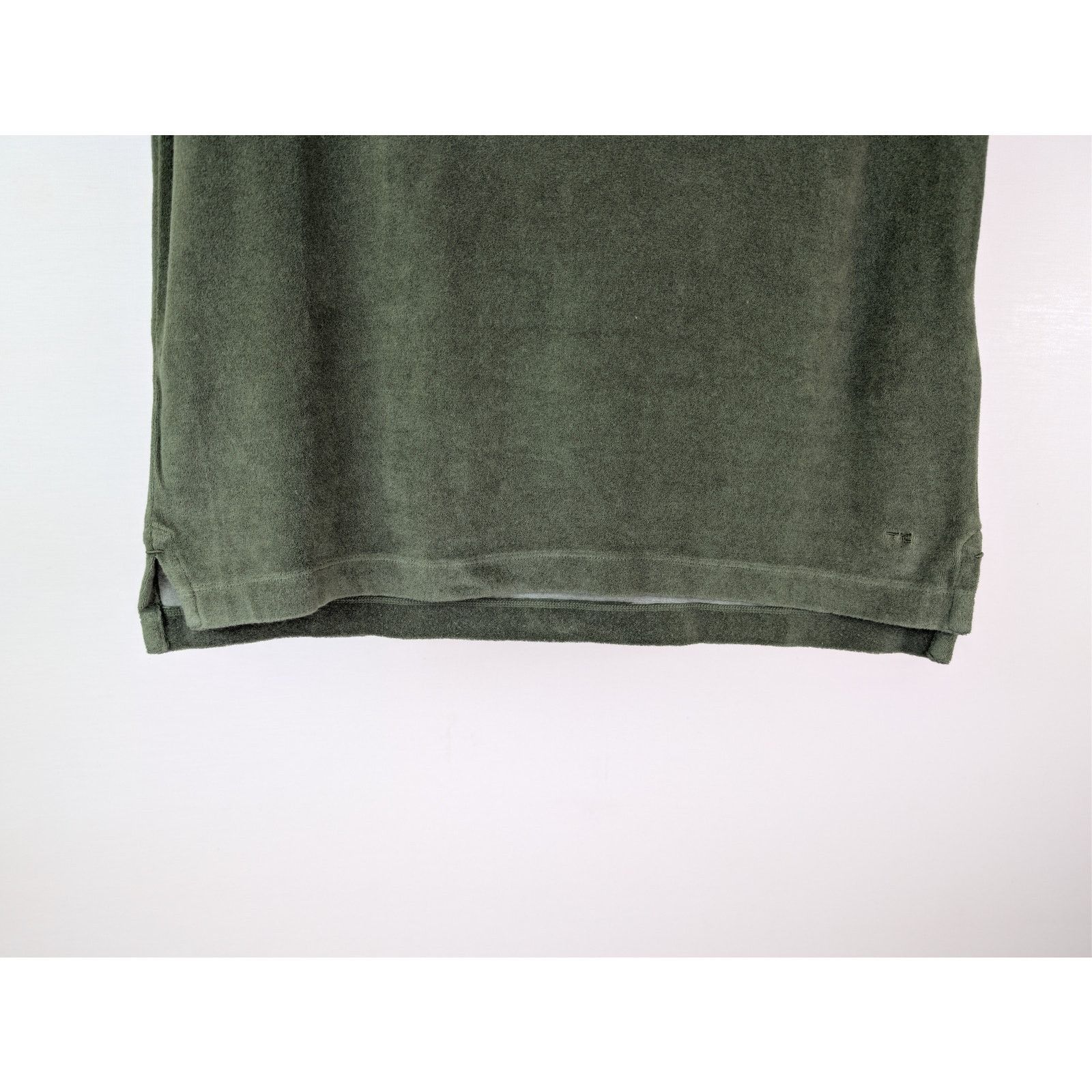 Tom Ford o1rshd1 CC20 cotton-blend terry polo shirt in olive green Size US S / EU 44-46 / 1 - 4 Thumbnail