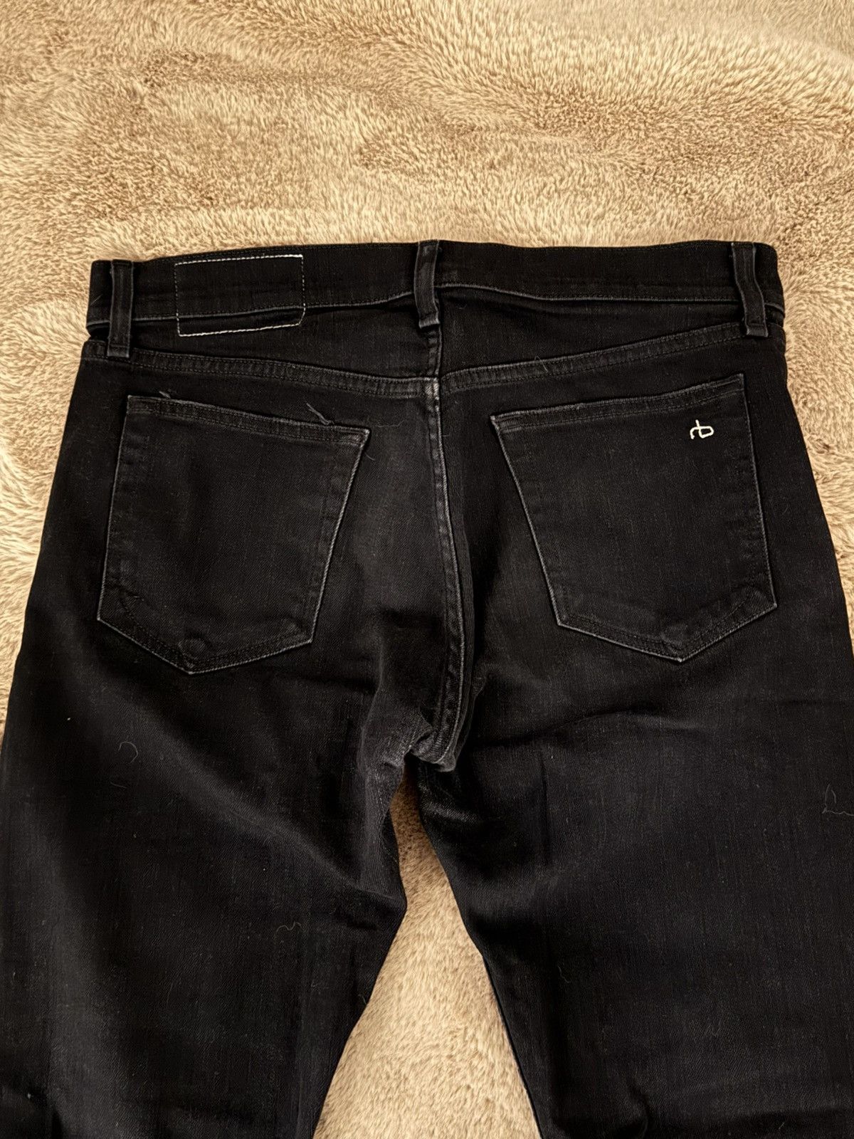 Rag & Bone Rag & Bone - Black Distressed Denim Size US 32 / EU 48 - 4 Thumbnail
