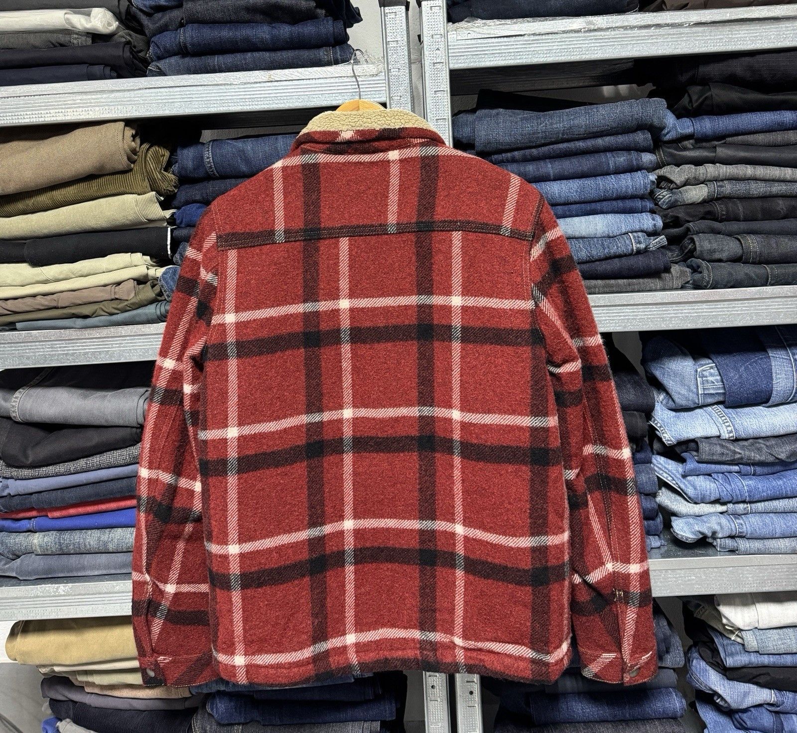 Nudie Jeans Nudie Jeans Lenny Wool Check Plaid Sherpa Boa Jacket Size US S / EU 44-46 / 1 - 6 Thumbnail