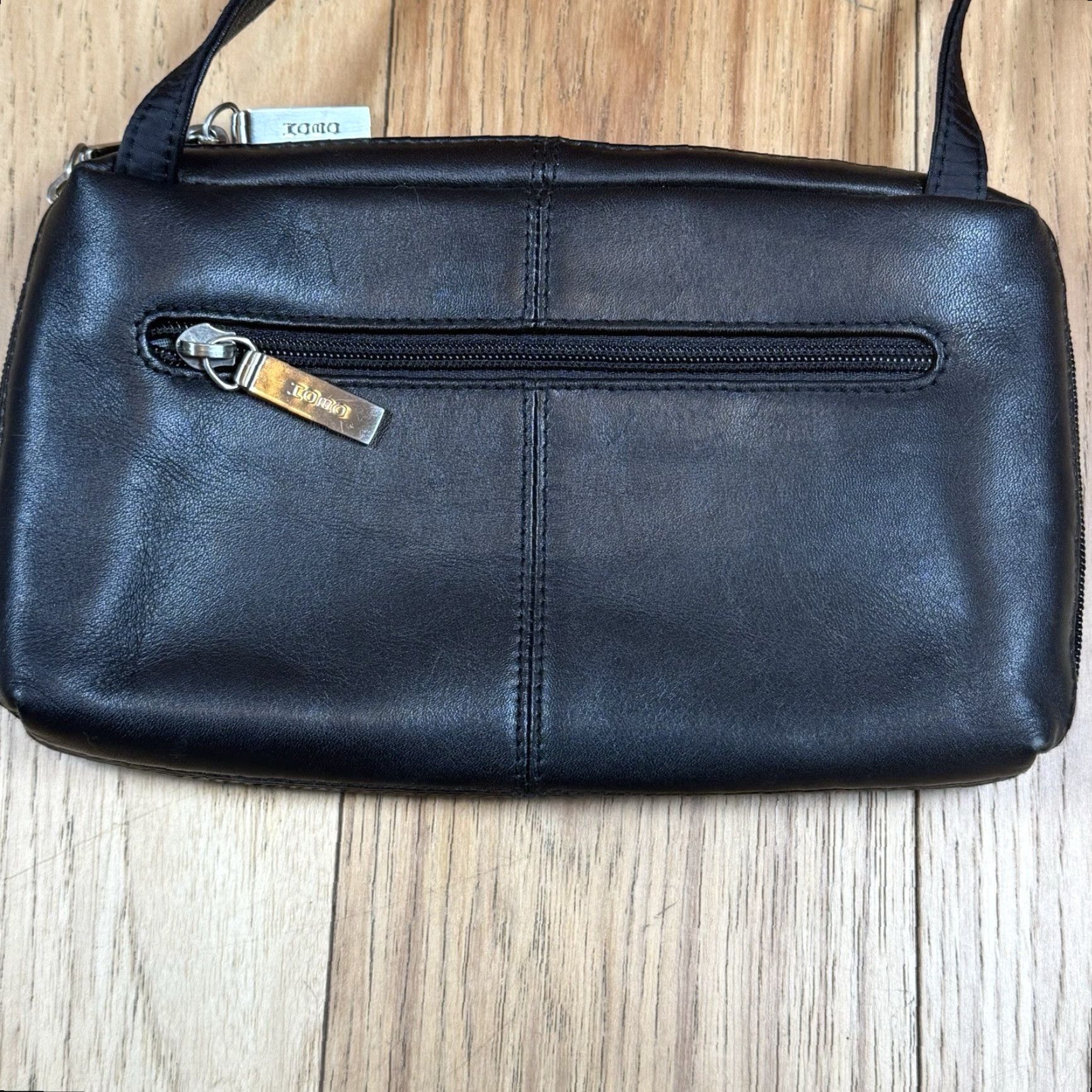 Vintage Hobo Black Pebbled Leather Crossbody Bag Purse Shoulder Bag Women Large Pebbles Crossbody Leather Bag Size ONE SIZE - 3 Thumbnail