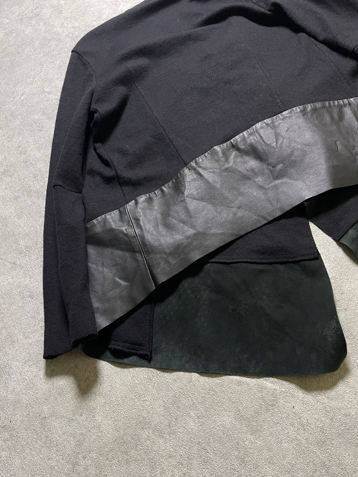 If Six Was Nine Skull (ANTEPRIMA) Rick Owens Black Linen Blazer Raw Edge Cut Size US M / EU 48-50 / 2 - 13 Thumbnail