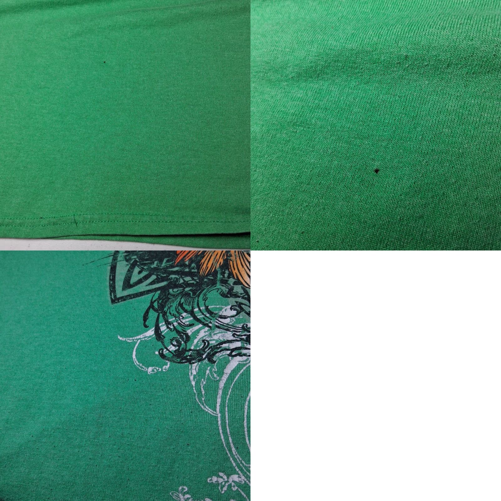 Vintage Ireland Shirt Men XL Green Celtic Cross Angel Wings Y2K Graphic T-Shirt reads Size US XL / EU 56 / 4 - 9 Thumbnail