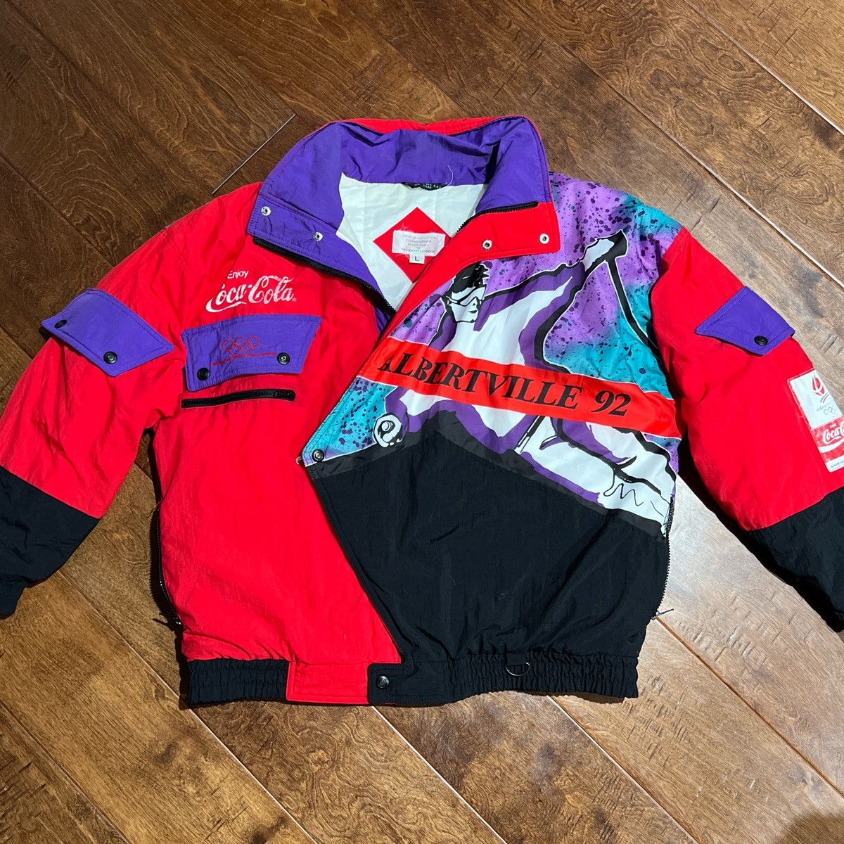 Coca Cola × Vintage Vintage Coca Cola 1992 Winter Olympic Ski Jacket Size US L / EU 52-54 / 3 - 1 Thumbnail