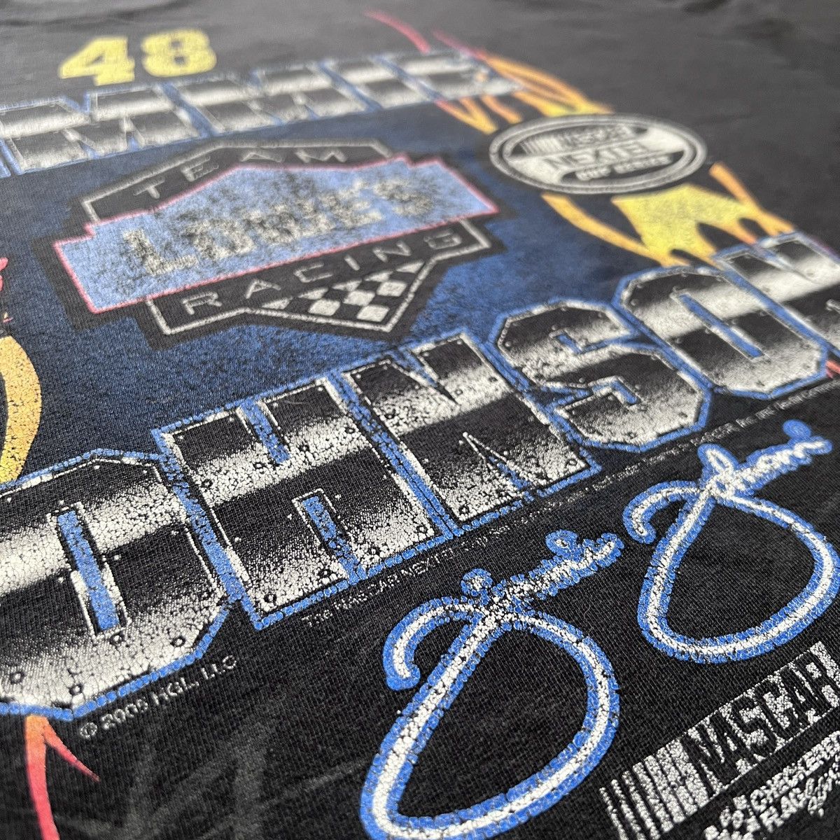 NASCAR Vintage Y2K Jimmy Johnson Lowes Team Racing Tee 2XL Faded Size US XXL / EU 58 / 5 - 8 Thumbnail