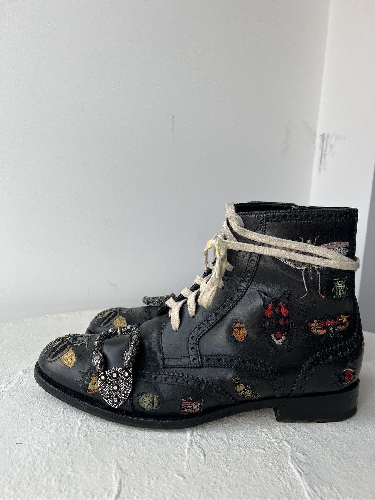 Gucci Gucci Embroidered Leather Size US 9 / EU 42 - 5 Thumbnail