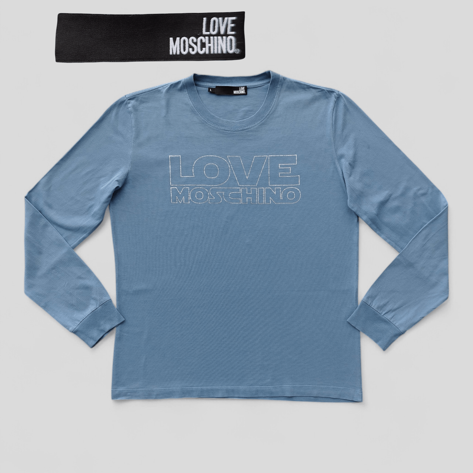 Moschino Love Moschino T-Shirt Long Sleeve Crew Neck Cotton Size L Size US L / EU 52-54 / 3 - 1 Thumbnail