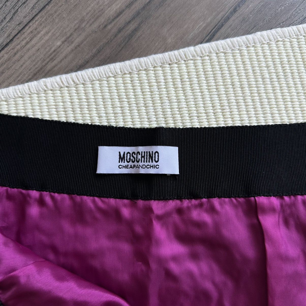 Moschino Moschino Cheap and Chic Black Magenta Mid Length Lace Skirt Size 30" / US 8 / IT 44 - 3 Thumbnail