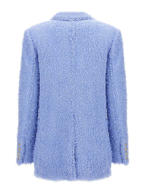 Balmain o1y0525 Blazer in Light Blue Size M / US 6-8 / IT 42-44 - 4 Thumbnail
