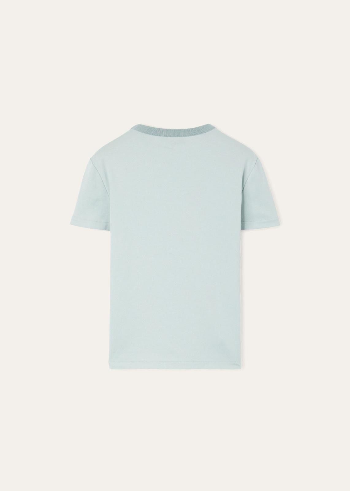 Loro Piana o1srvl11e0824 Crewneck Short Sleeve T-Shirt in Light Blue Size L / US 10 / IT 46 - 2 Thumbnail