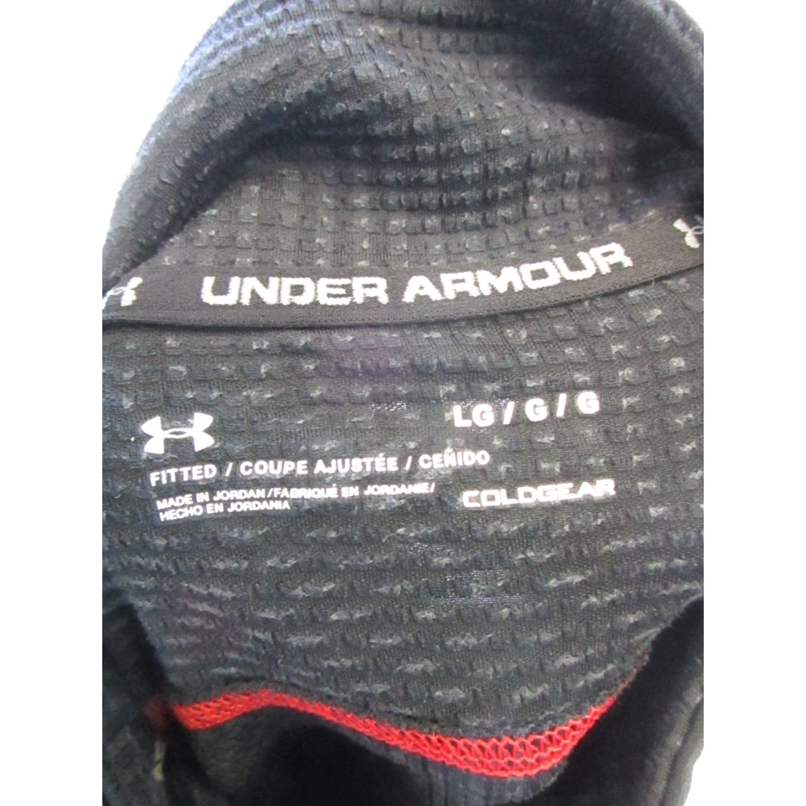 Under Armour Under Armour Sweatshirt Mens Large Black Red Coldgear Running Quarter Zip Size US L / EU 52-54 / 3 - 3 Thumbnail