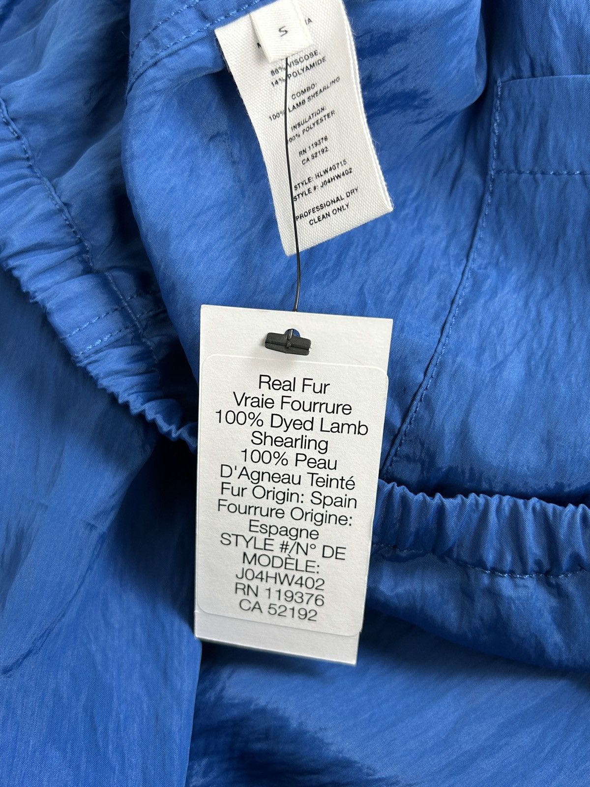Helmut Lang NWT Helmut Lang Shearling Parachute Bomber Jacket Blue S Size S / US 4 / IT 40 - 13 Thumbnail