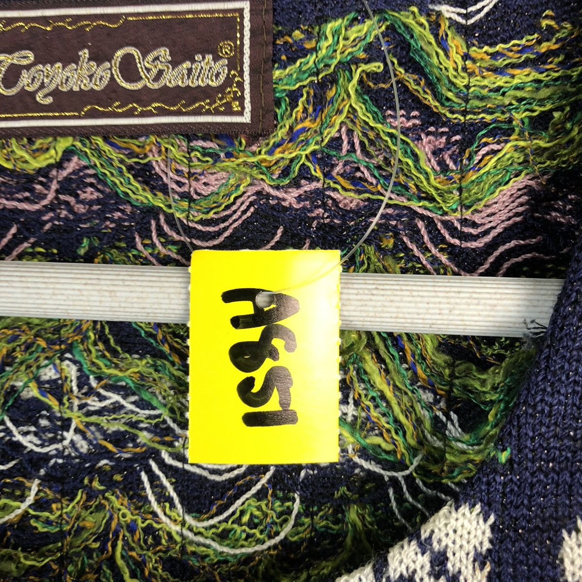Homespun Knitwear × Japanese Brand Loyoko Saito Purple art cardigan Knitwear #A851 Size S / US 4 / IT 40 - 10 Thumbnail