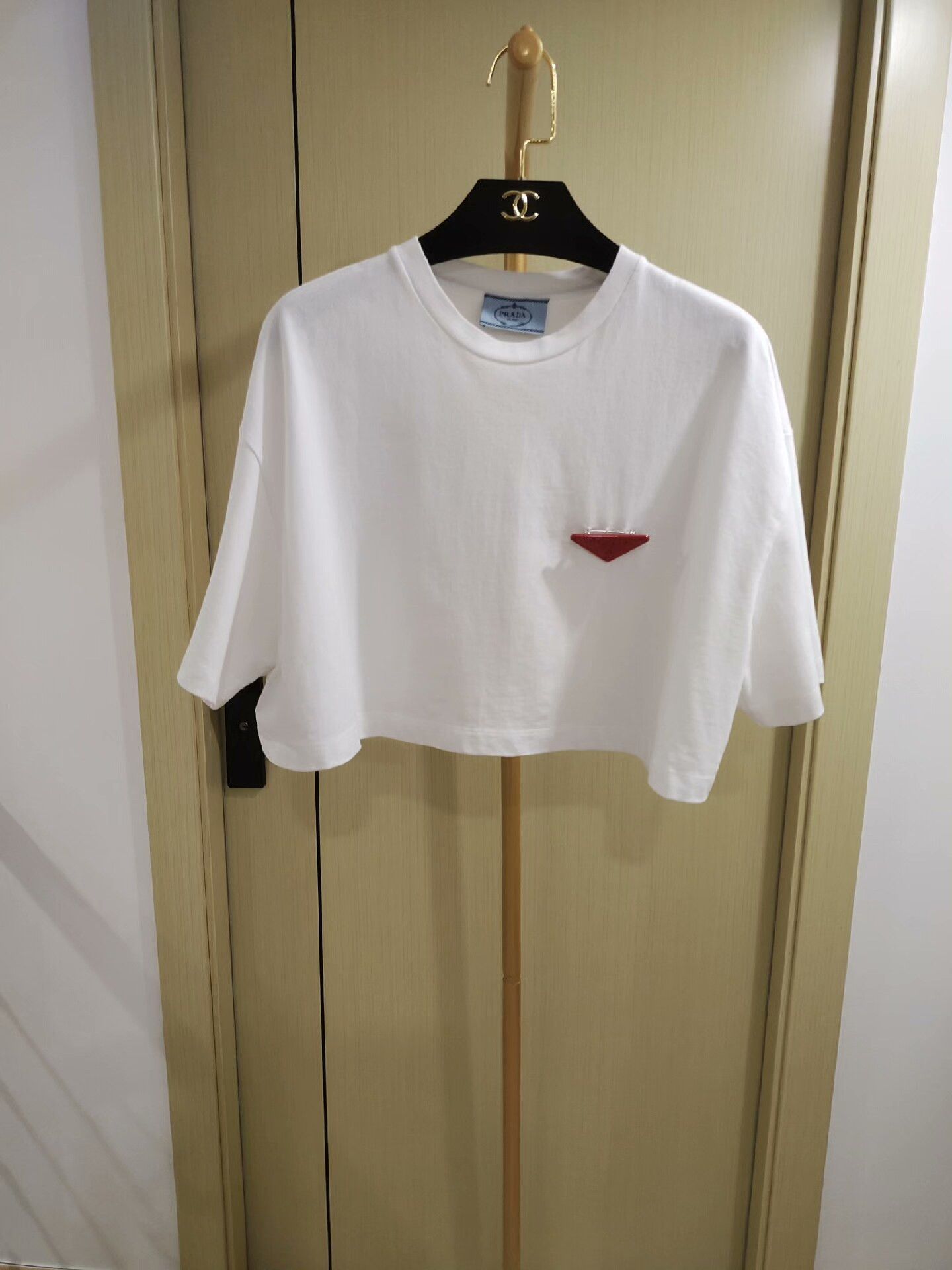 Prada Prada Red Brooch Top with Detachable Pin Size XS / US 0-2 / IT 36-38 - 1 Thumbnail