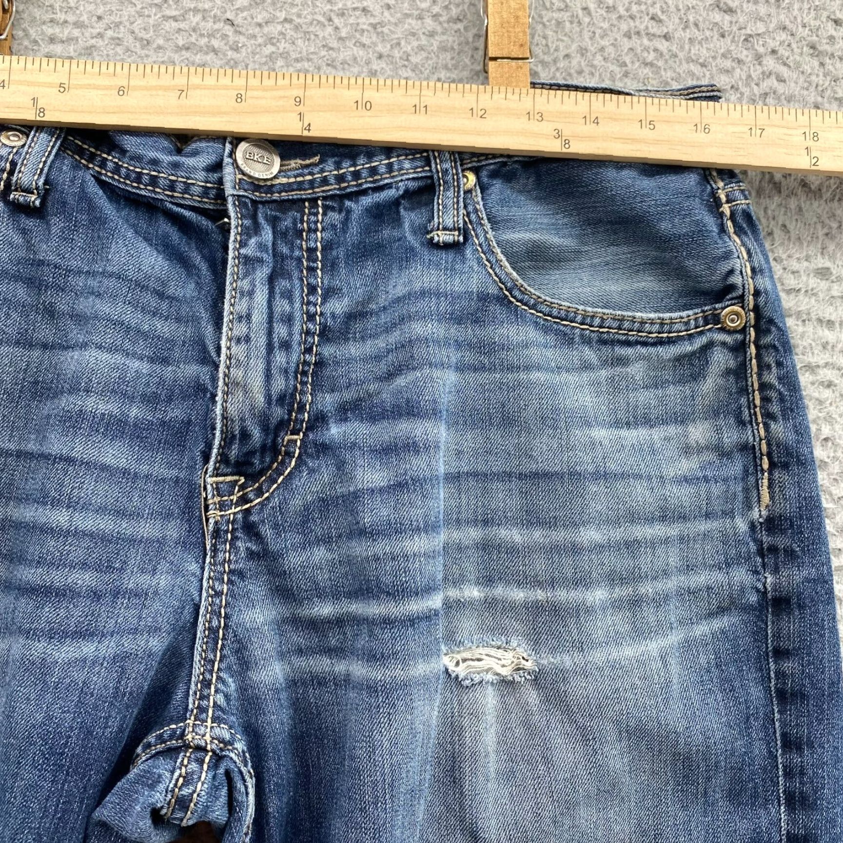 BKE VINTAGE Bke Tyler Jeans Men's 32X29* Blue Baggy Loose Straight Relaxed Western Core Y2k Size US 32 / EU 48 - 7 Thumbnail