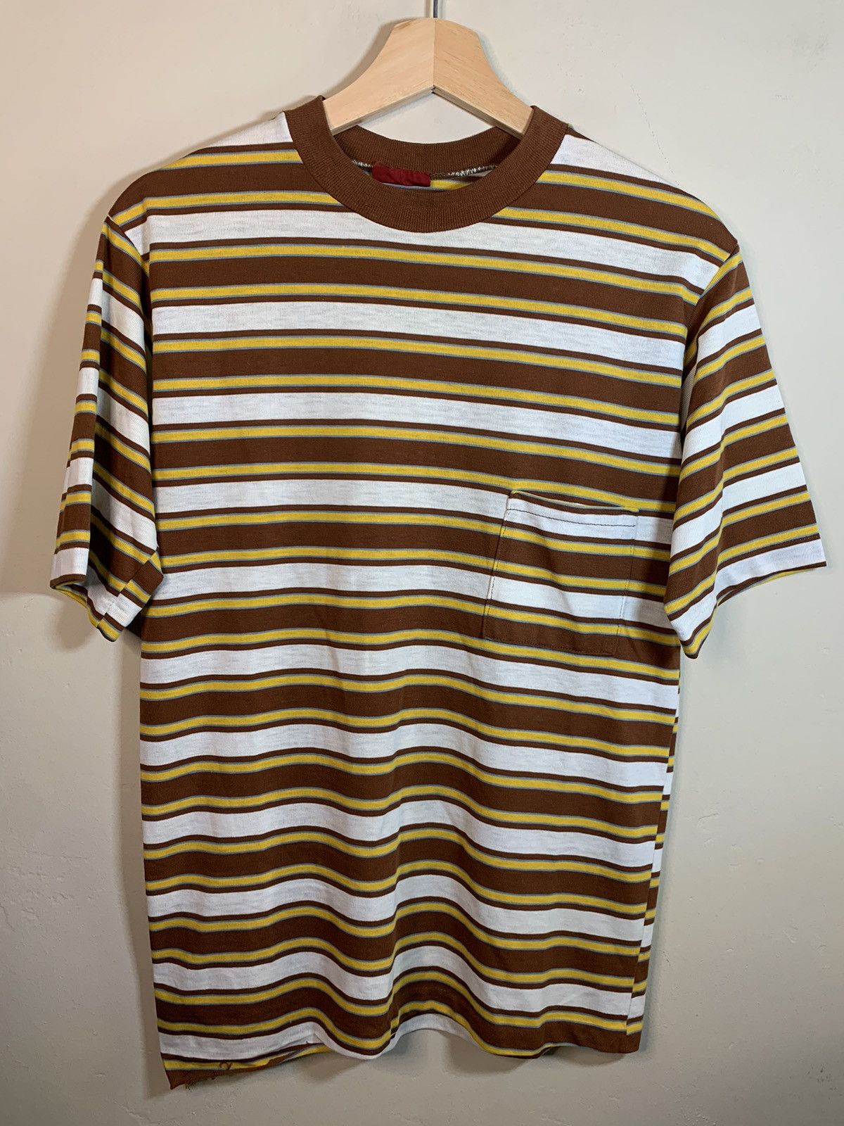 Vintage *RARE* Vintage 1950’s Striped Single Stitch Pocket T-Shirt M Size US M / EU 48-50 / 2 - 1 Thumbnail