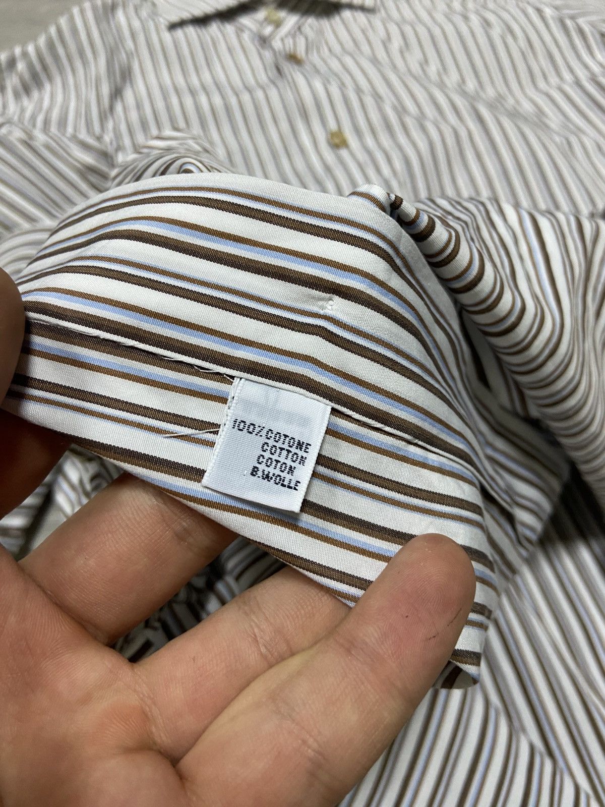 Kiton Vintage Kiton Striped Shirt Button Up Italy Size US XL / EU 56 / 4 - 6 Thumbnail