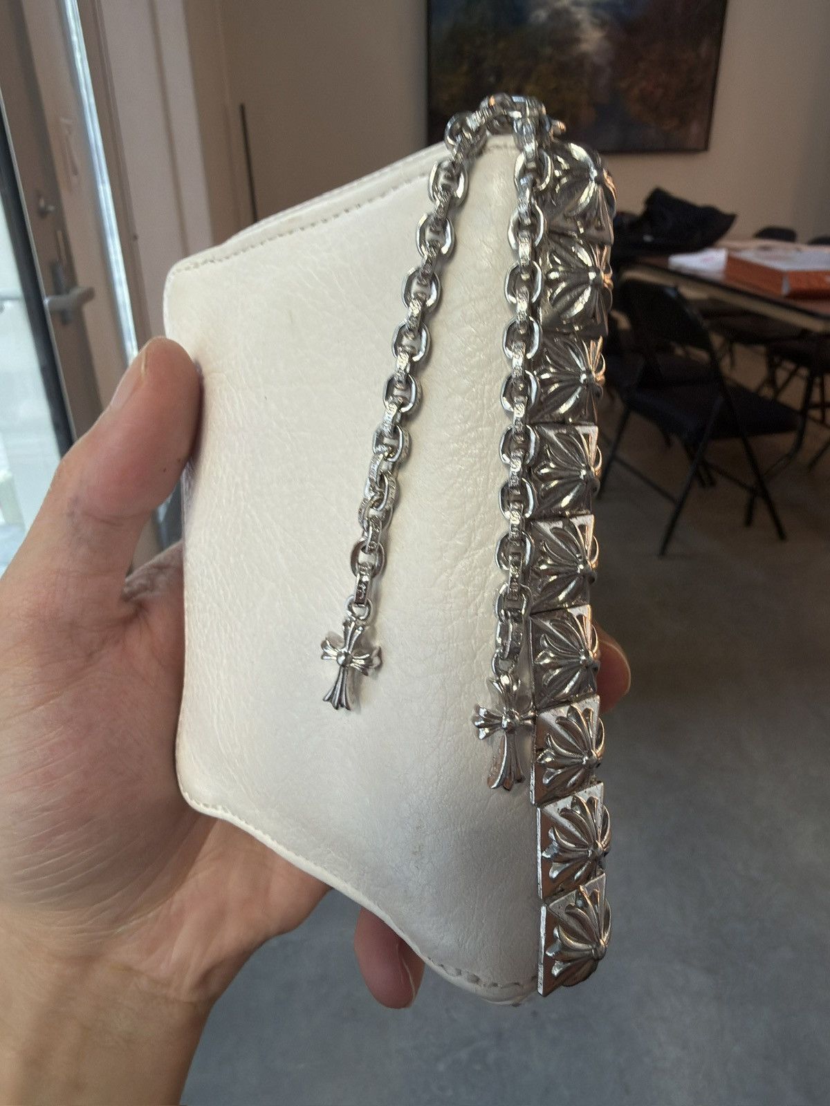 Chrome Hearts RARE! Chrome Hearts 3 Side Zip Pyramid Stud Wallet Size ONE SIZE - 8 Thumbnail