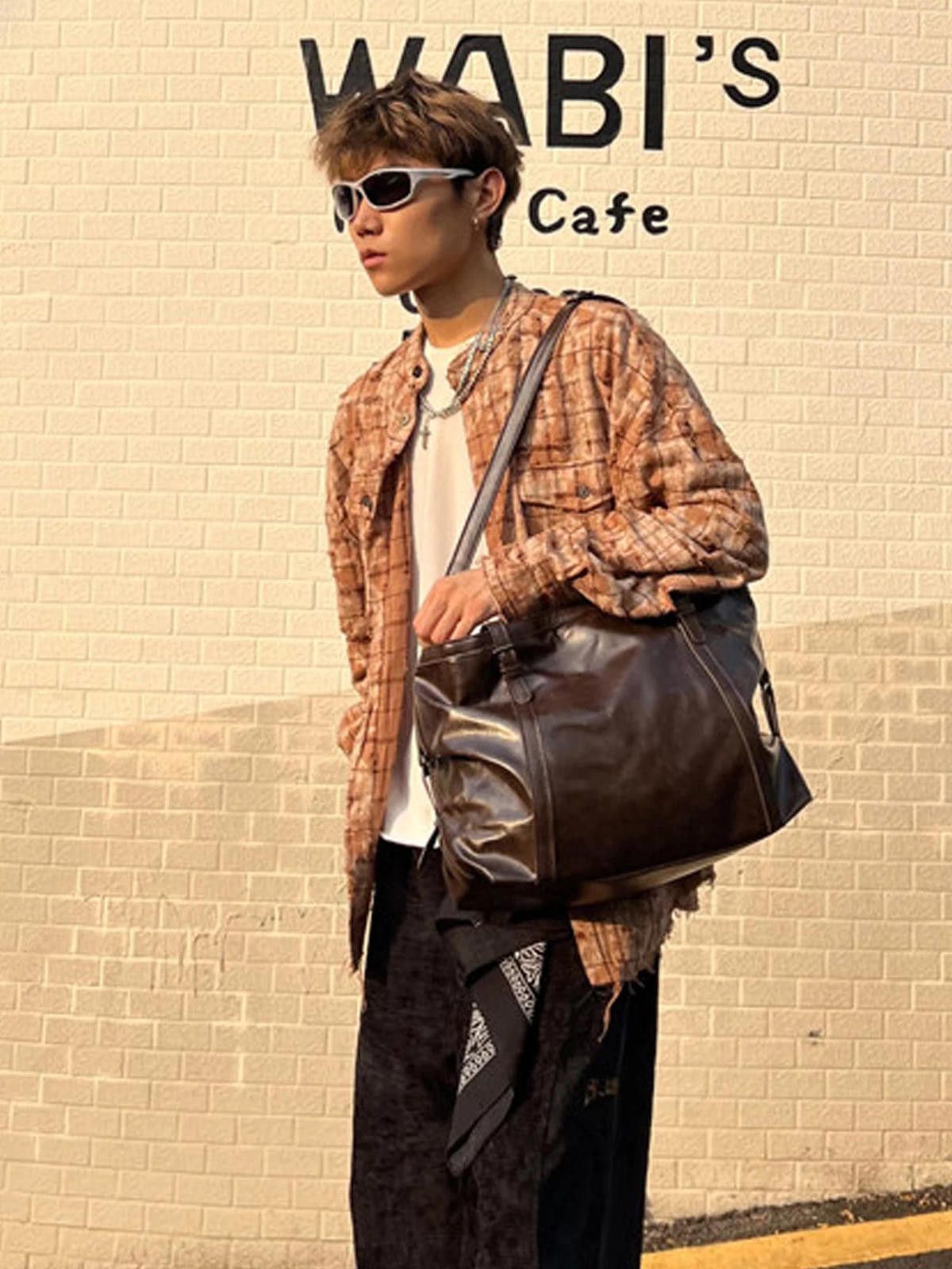 Vintage Niche Vintage Underarm Tote | PU Crossbody Street Bag Size ONE SIZE - 4 Thumbnail