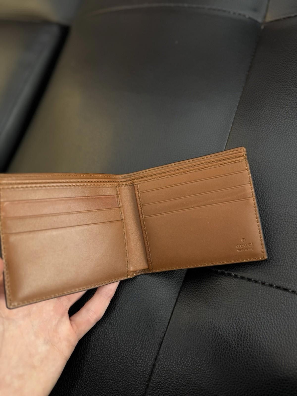 Gucci GUCCI Bifold Wallet Leather Authentic Box $595 Retail Brown Size ONE SIZE - 6 Thumbnail
