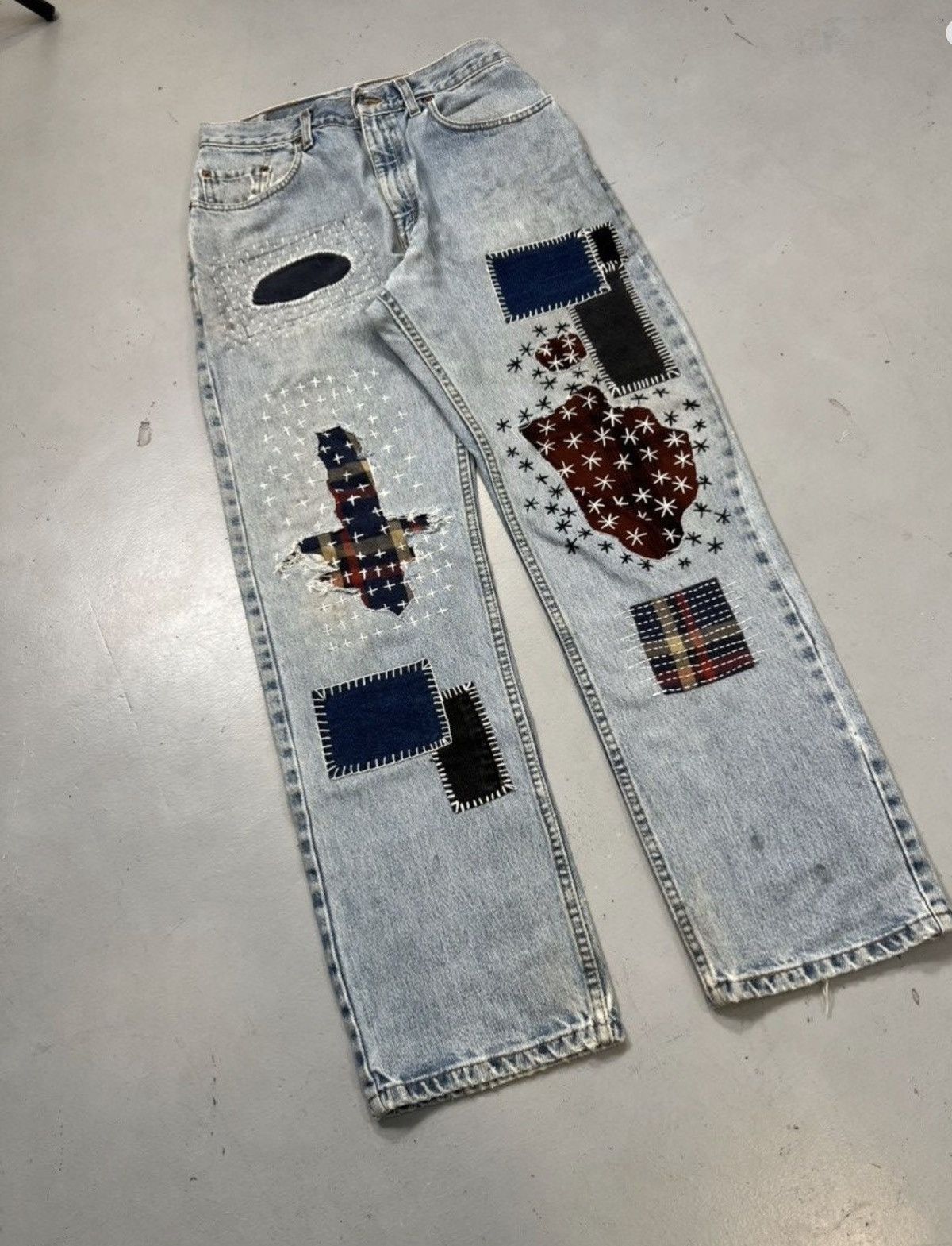 Levi's Vintage Levi’s shashiko rework denim Size US 28 / EU 44 - 1 Thumbnail