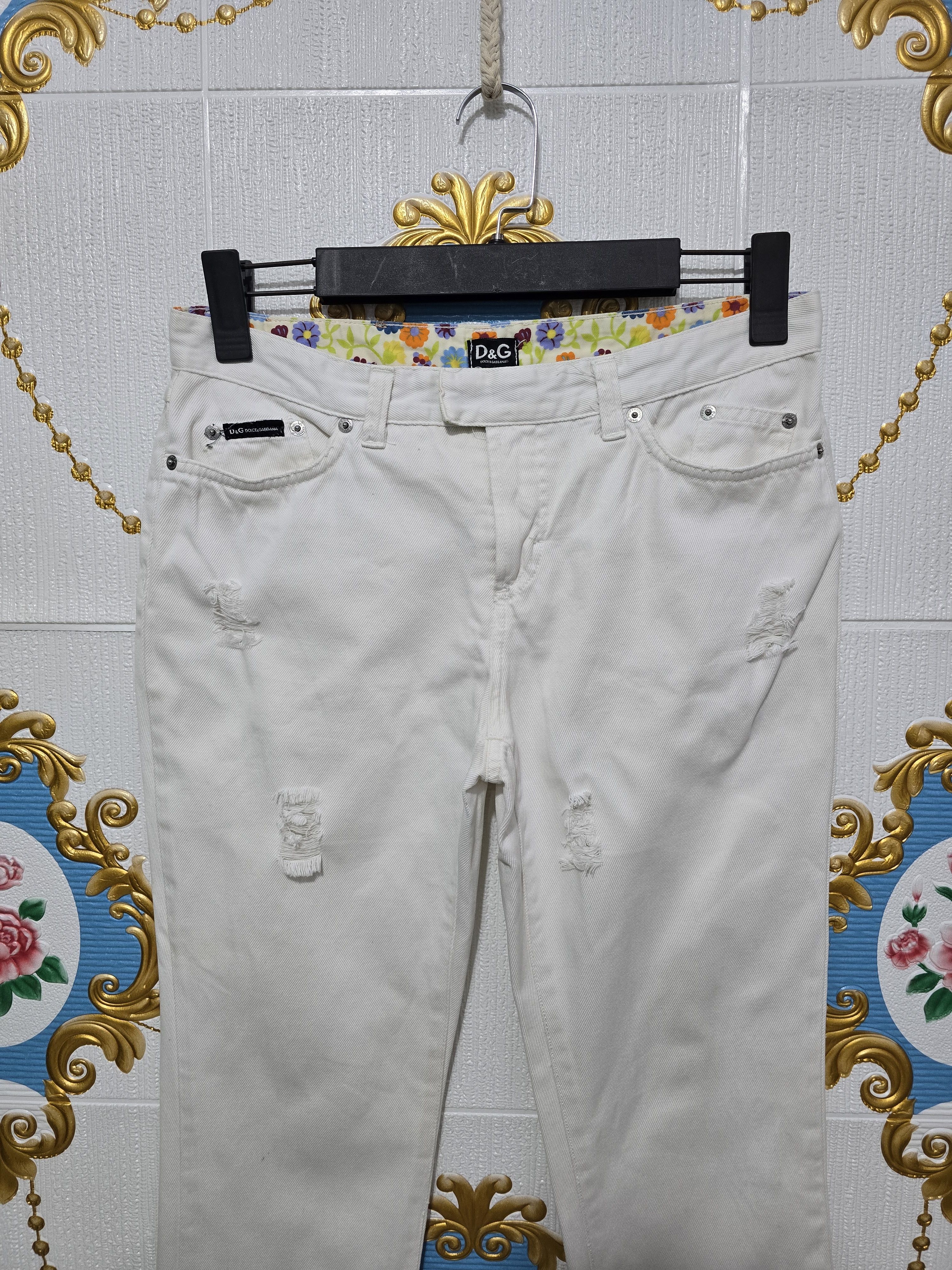 Dolce & Gabbana × Vintage Dolce Gabbana White Jeans Vintage EXCELLENT condition Size 30" / US 8 / IT 44 - 3 Thumbnail
