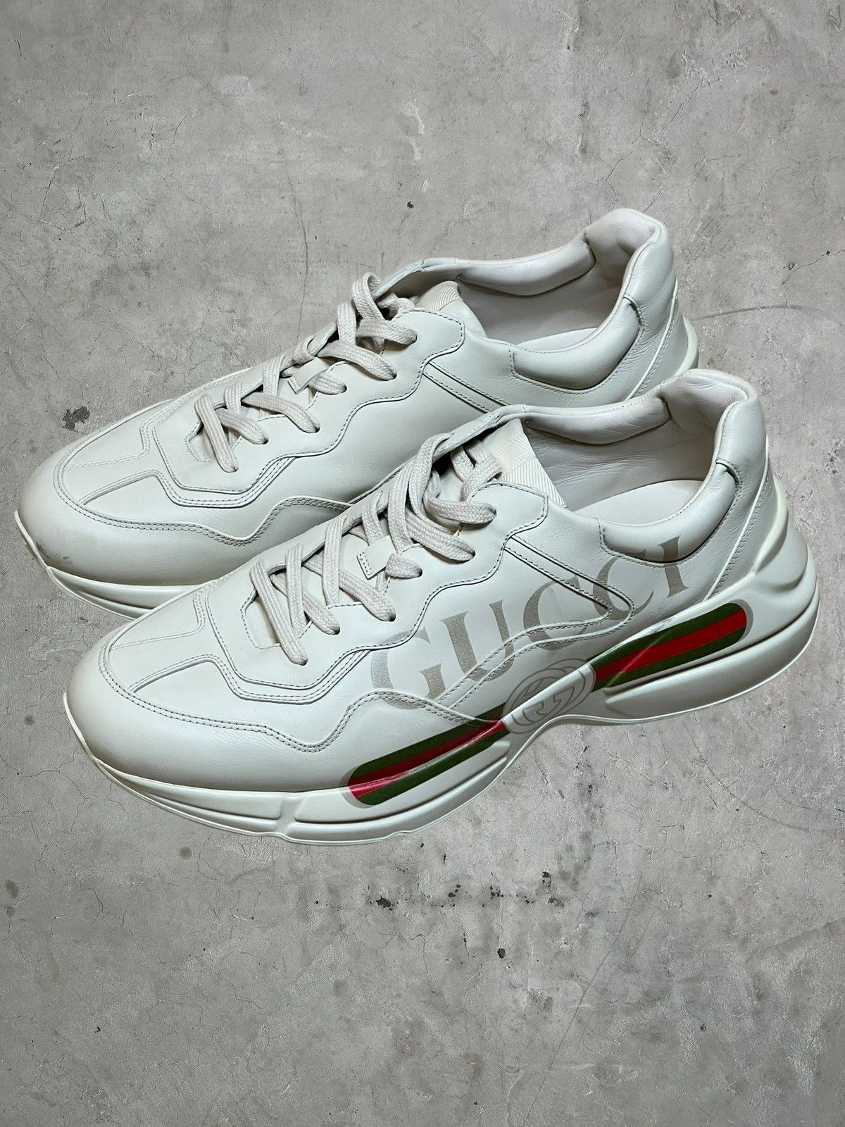 Gucci Gucci Rhyton Leather Sneakers Size US 12 / EU 45 - 2 Thumbnail