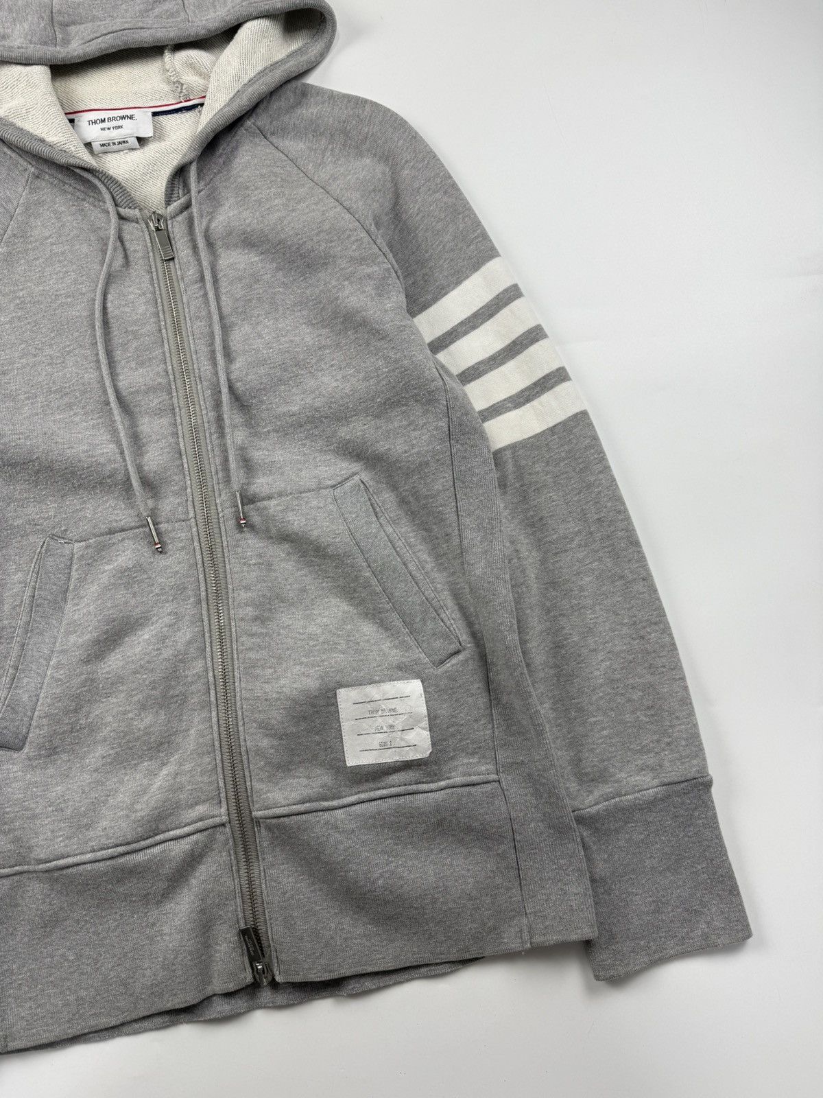 Thom Browne Thom Browne Classic Loopback 4-Bar Zip Hoodie Size US M / EU 48-50 / 2 - 6 Thumbnail