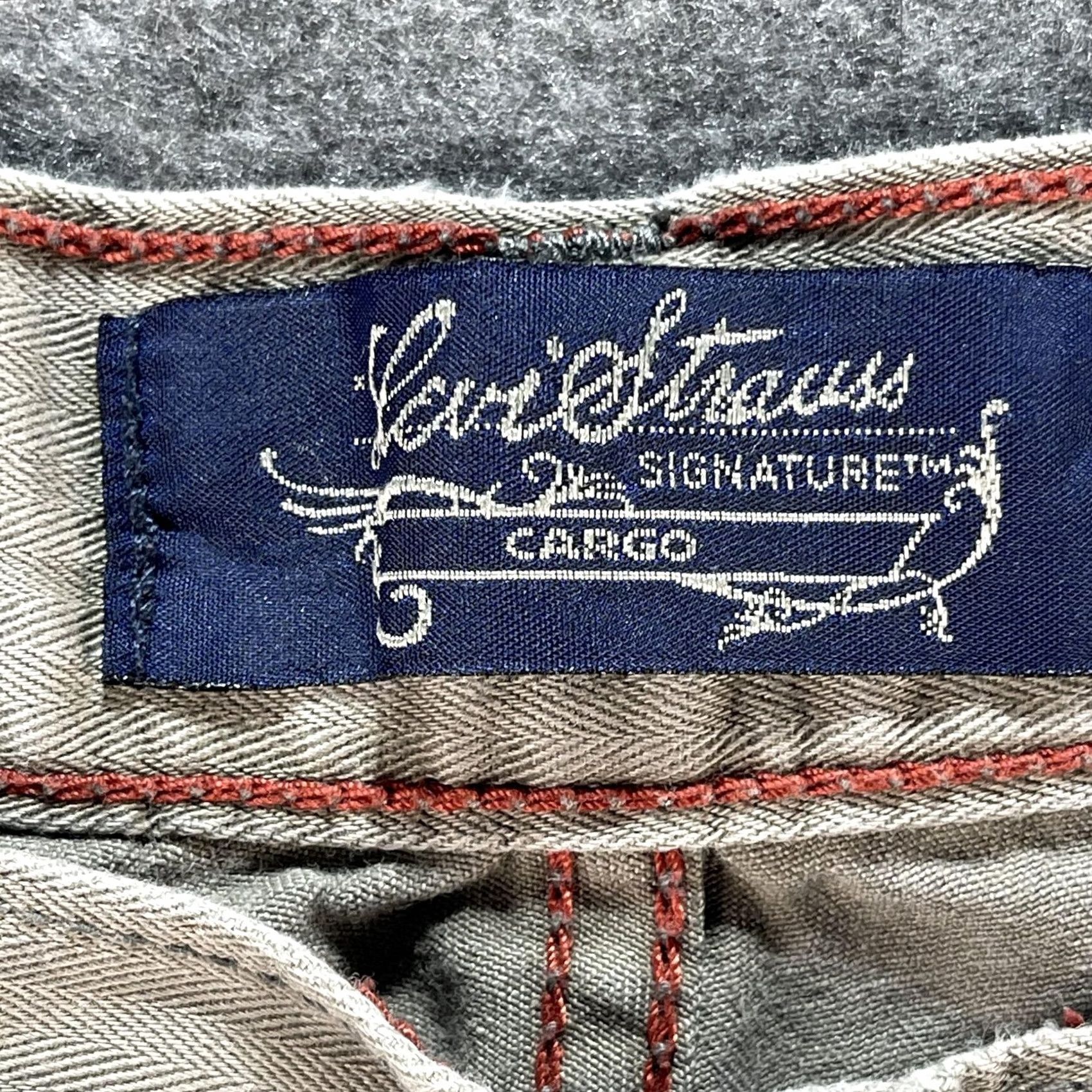 Levi's VINTAGE Levi Strauss Signature Cargo Shorts Mens 29 Khaki Herringbone Utility Cotton Size US 29 - 4 Thumbnail