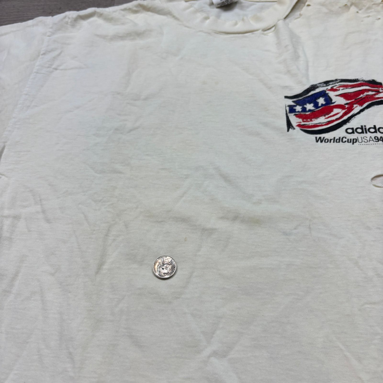 Adidas × Vintage Vintage Adidas World Cup USA 1994 Soccer Ball Shirt Men's L Size US L / EU 52-54 / 3 - 13 Thumbnail