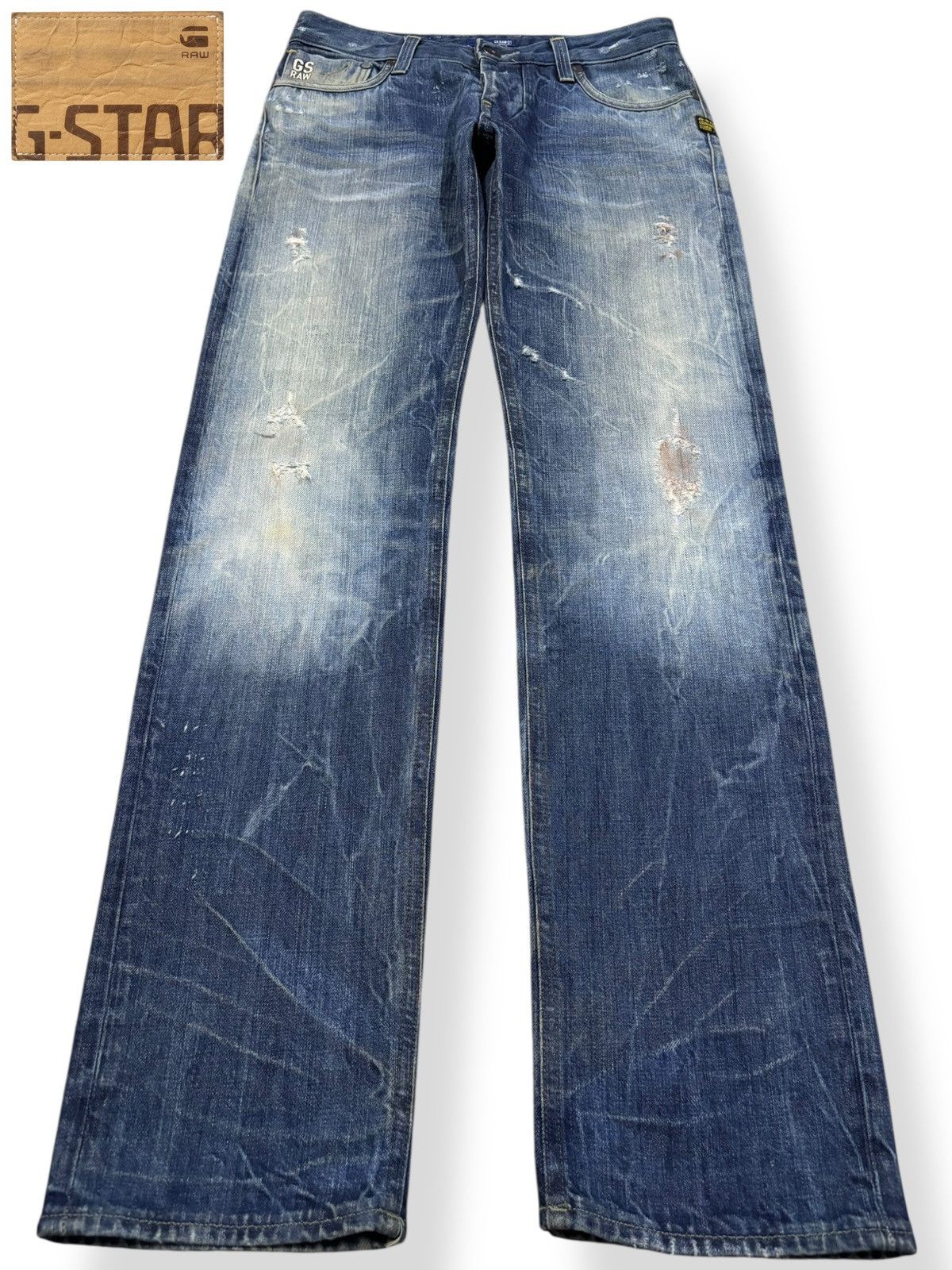 Vintage GStar Raw GS01 Distressed Grunge Jeans Made in Italy