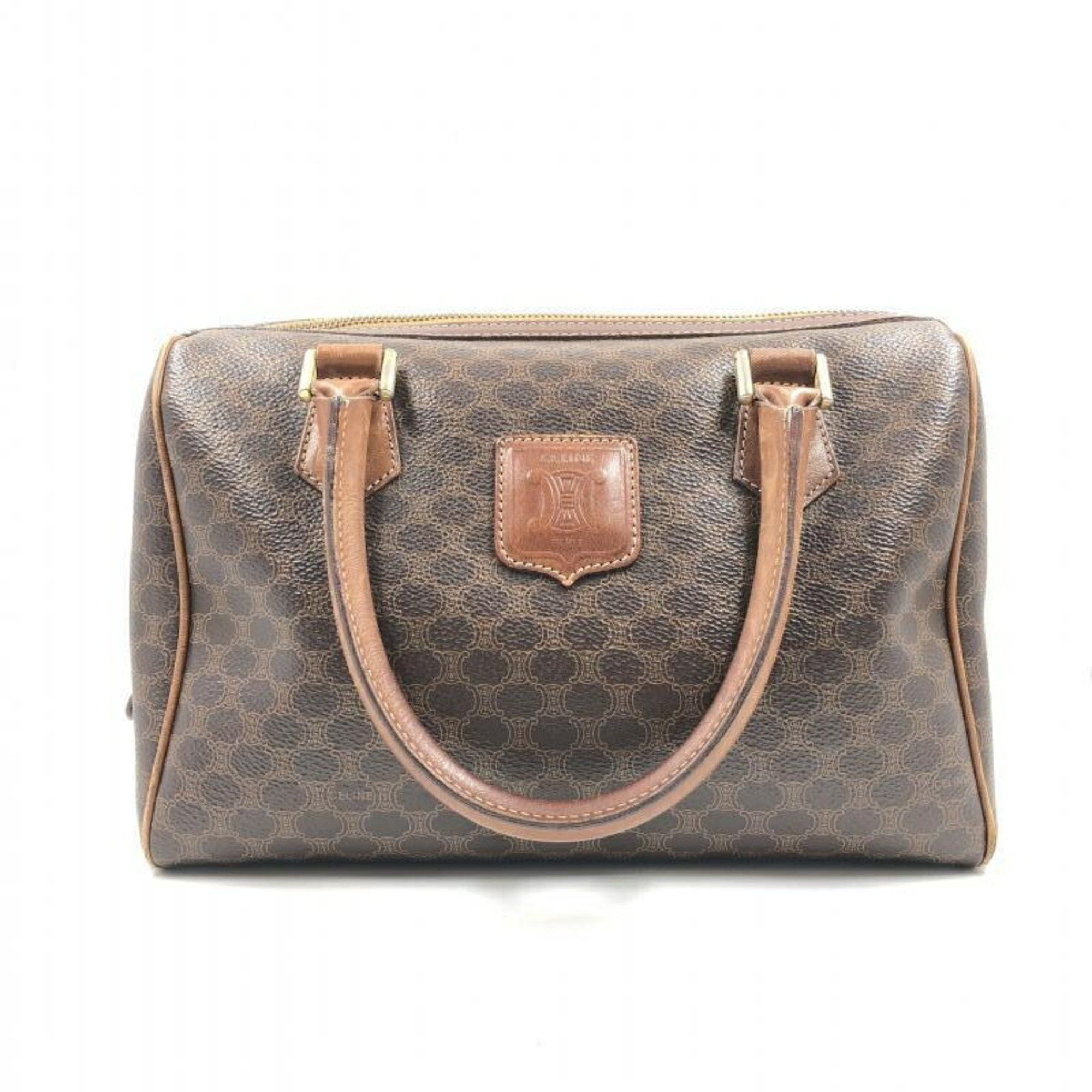 image of Celine Macadam Boston Bag Celine in Brown, Women's