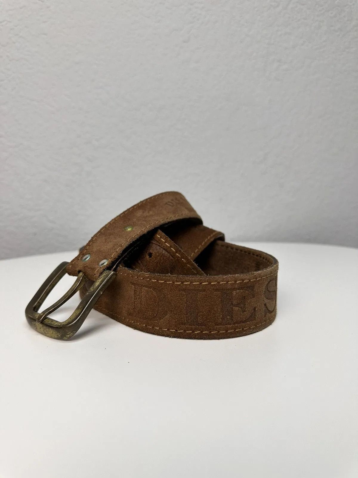 Diesel Vintage Diesel Leather Belt Hysteric Glamour Y2k Japan Size ONE SIZE - 7 Thumbnail