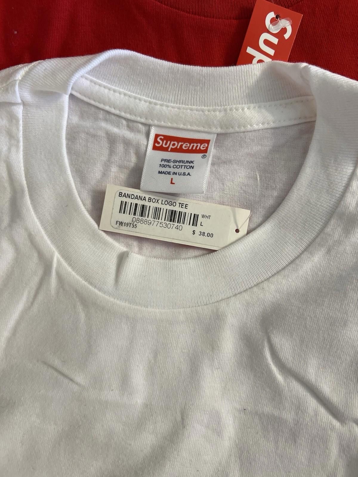 Supreme FW19 Supreme Bandana Box Logo Tee White L 2019 Size US L / EU 52-54 / 3 - 6 Thumbnail