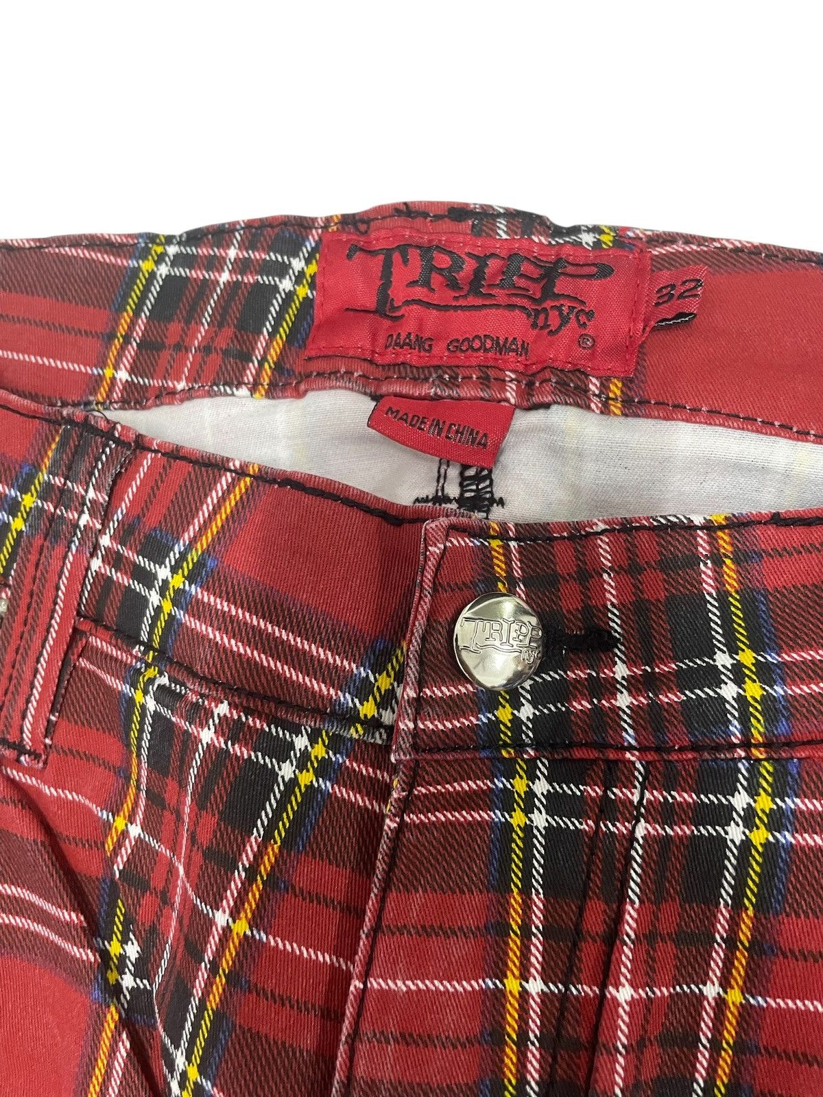 Tripp NYC (NWT) TrippNyc Rockers Red Tartan Plaid Pants Size US 32 / EU 48 - 7 Thumbnail