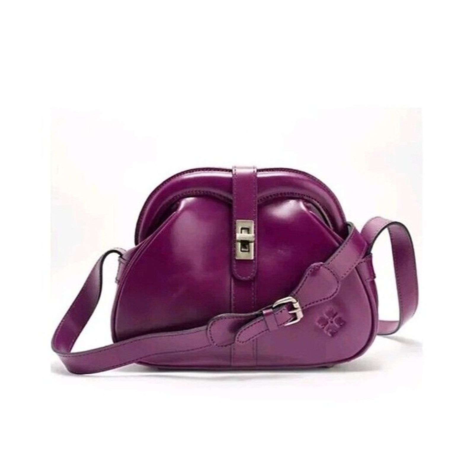 Patricia Nash Patricia Nash Frame Leather Crossbody Bag Dark Purple bag Size M / US 6-8 / IT 42-44 - 1 Thumbnail
