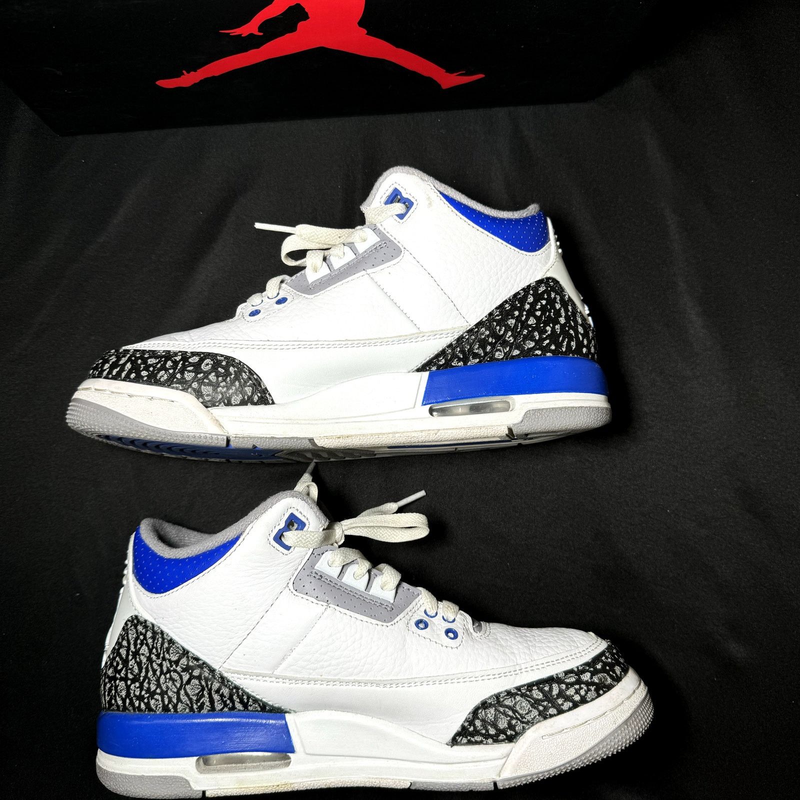 Jordan Brand × Nike Size 6.5 - Nike Air Jordan 3 Retro GS Racer Blue Men's Shoes Size US 6.5 / EU 39-40 - 3 Thumbnail
