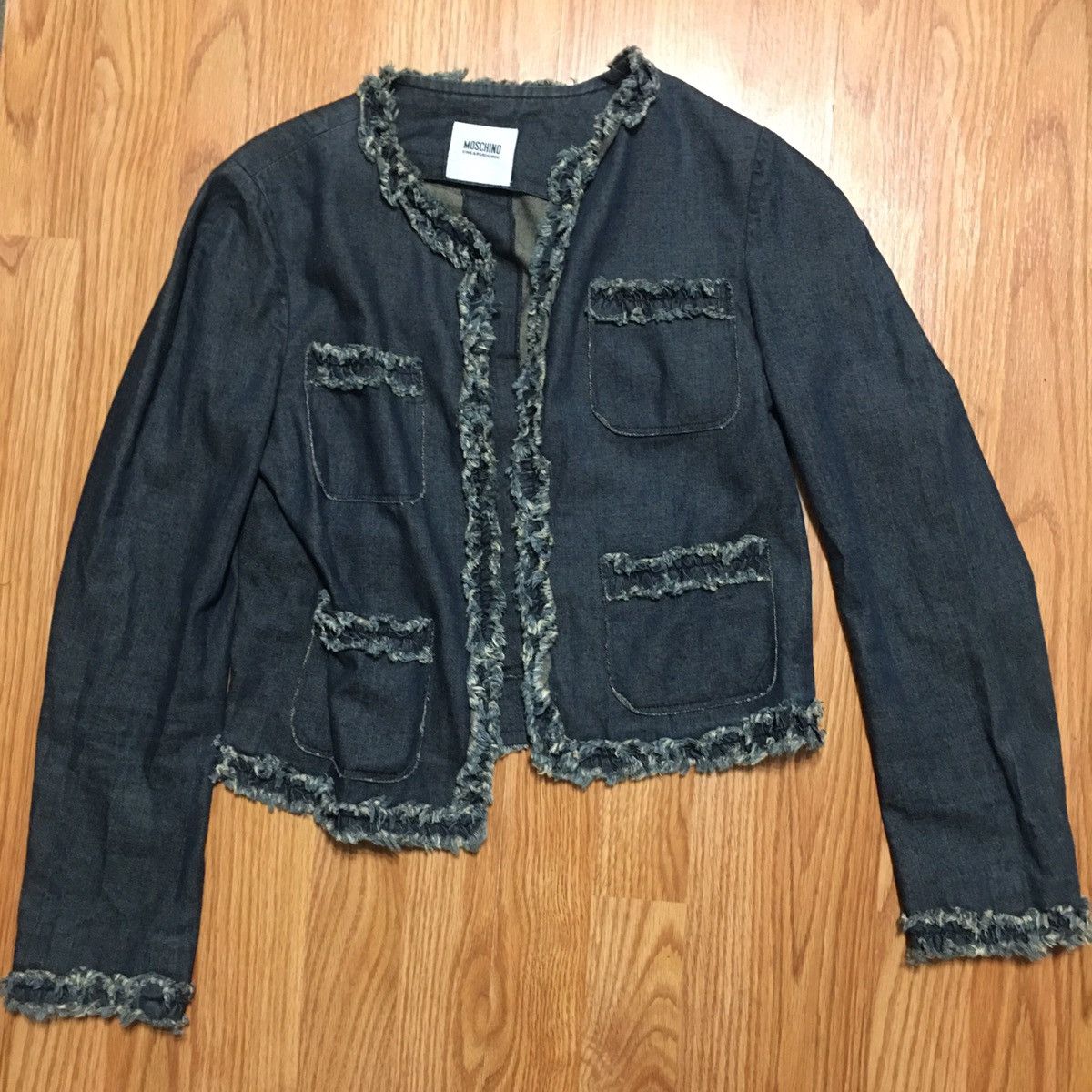 Moschino Moschino Y2K Denim Blue Cotton Womens Jacket Size S / US 4 / IT 40 - 6 Thumbnail