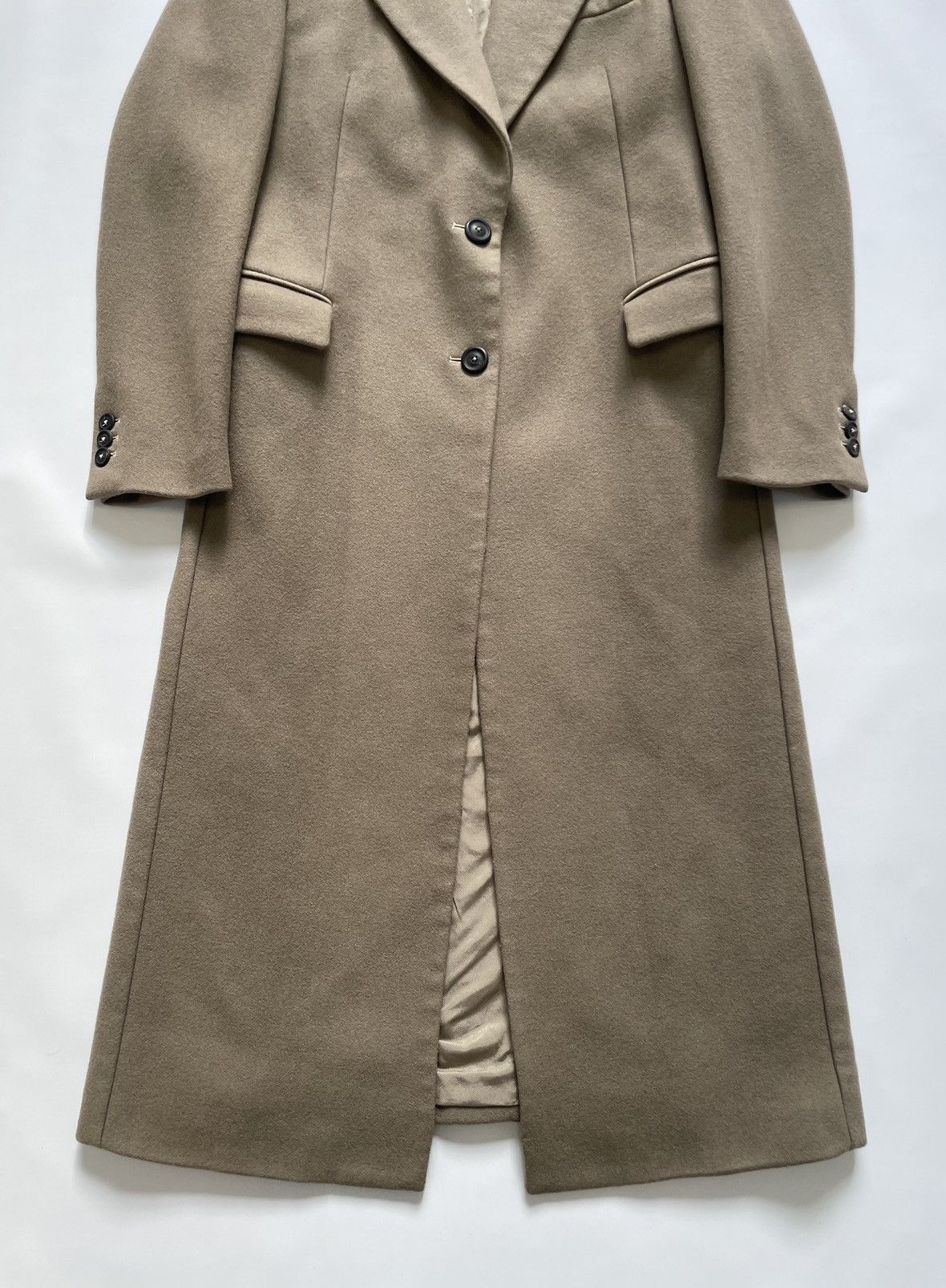 Our Legacy Peafowl Tan ‘Manta’ Wool Overcoat Size S / US 4 / IT 40 - 9 Thumbnail