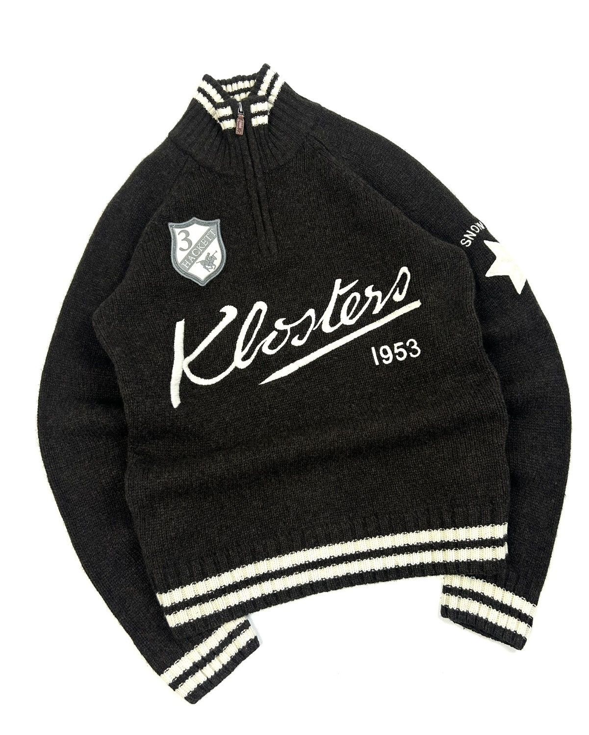 Hackett Vintage Hackett London Snow Polo Knitted Wool Zip Sweater Size US S / EU 44-46 / 1 - 2 Thumbnail