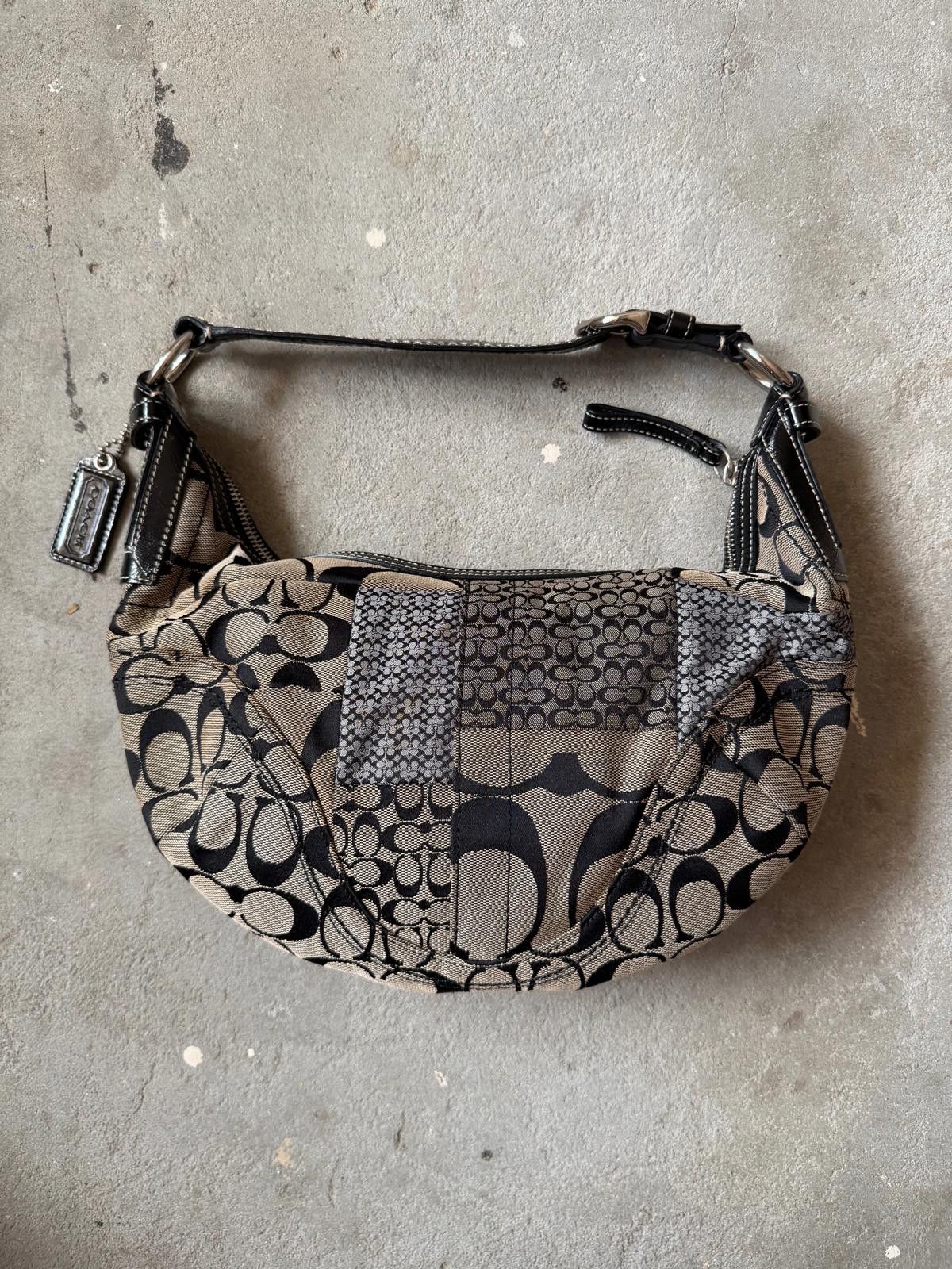 Coach Coach Signature Soho Patchwork Shoulder Bag Grey/Black Size ONE SIZE - 5 Thumbnail