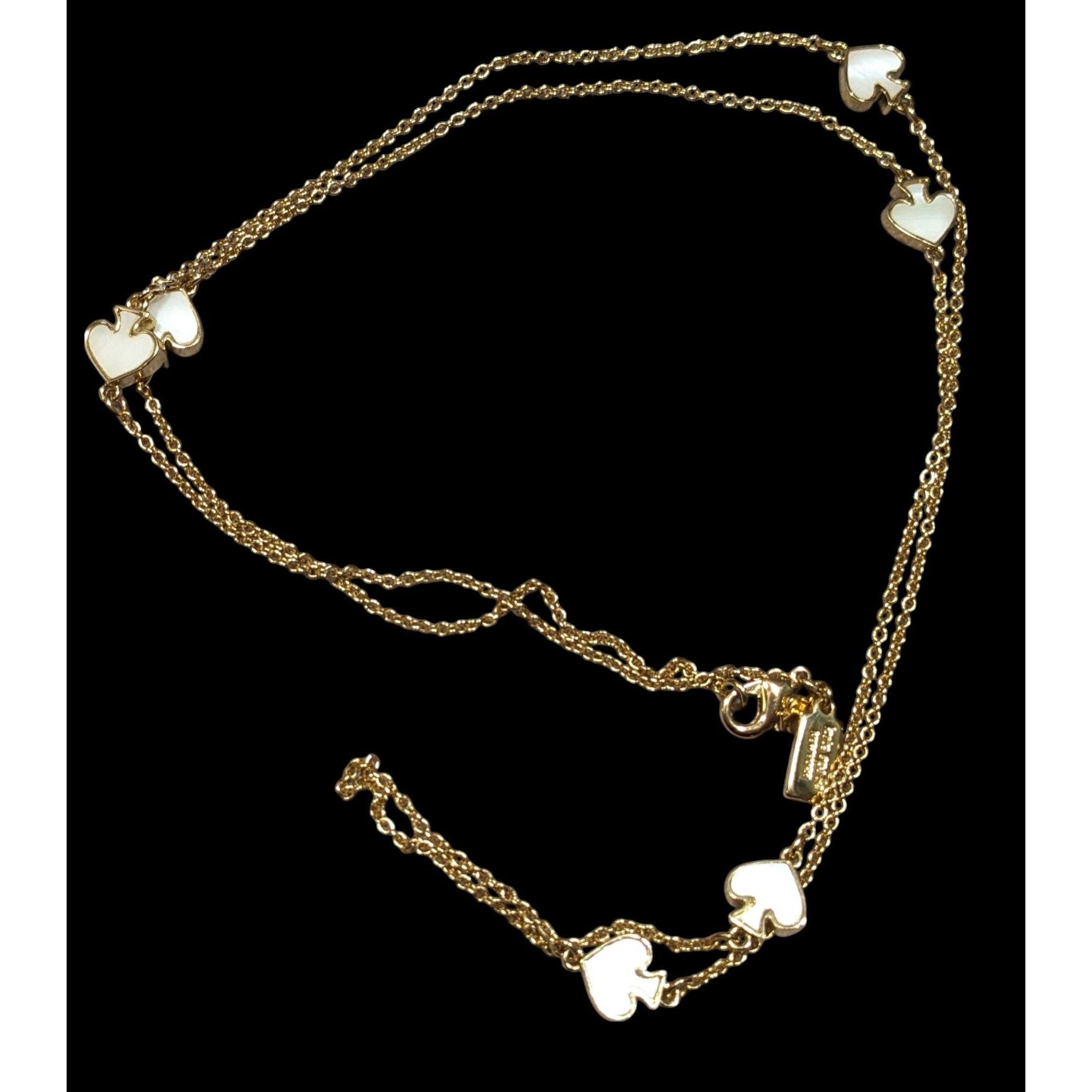 Kate Spade Kate Spade Mother Of Pearl White And Gold Tone Station Neckl Size ONE SIZE - 1 Thumbnail