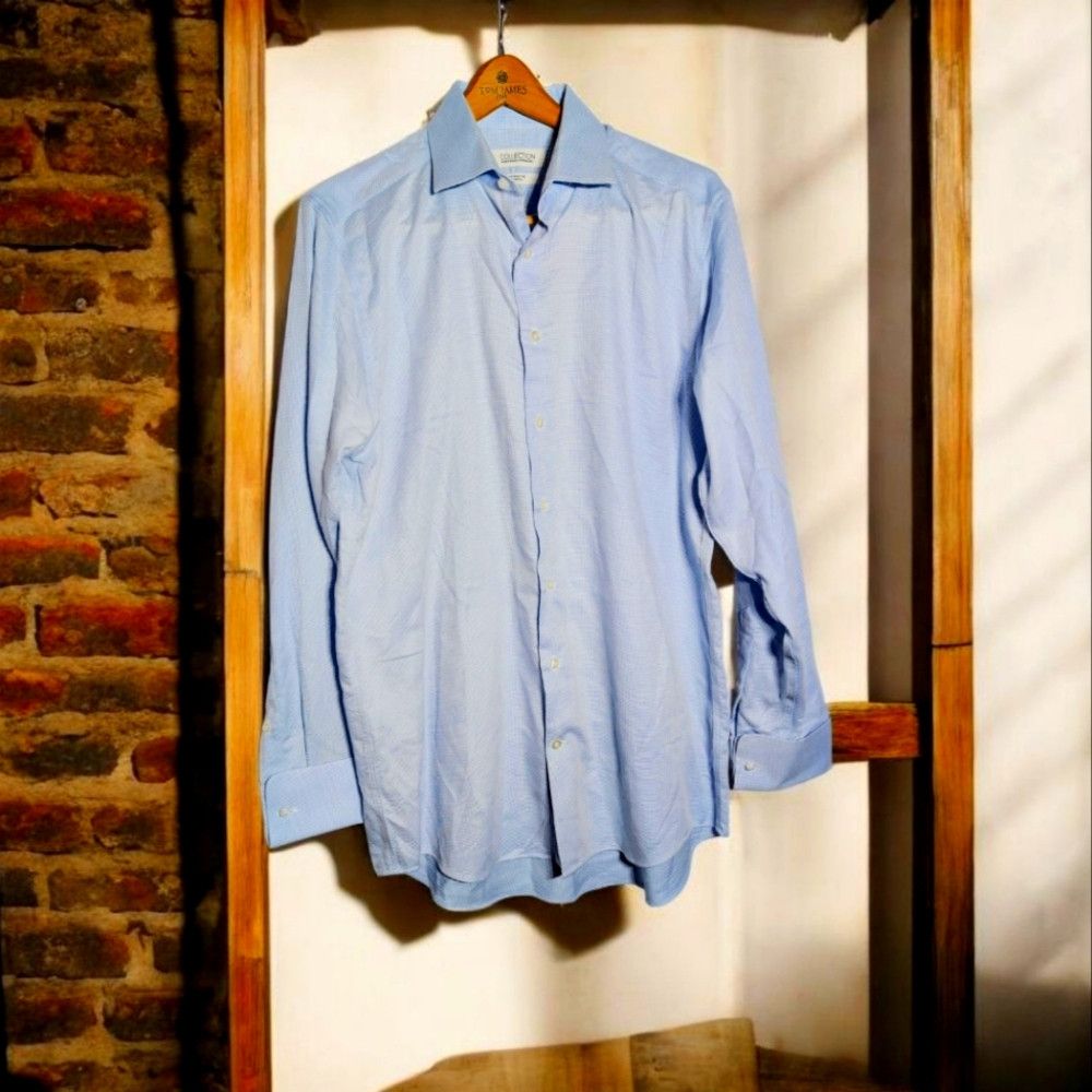 Designer Collection By Michael Strahan sz 16 34/35 Men's Blue Dress Size US L / EU 52-54 / 3 - 1 Thumbnail