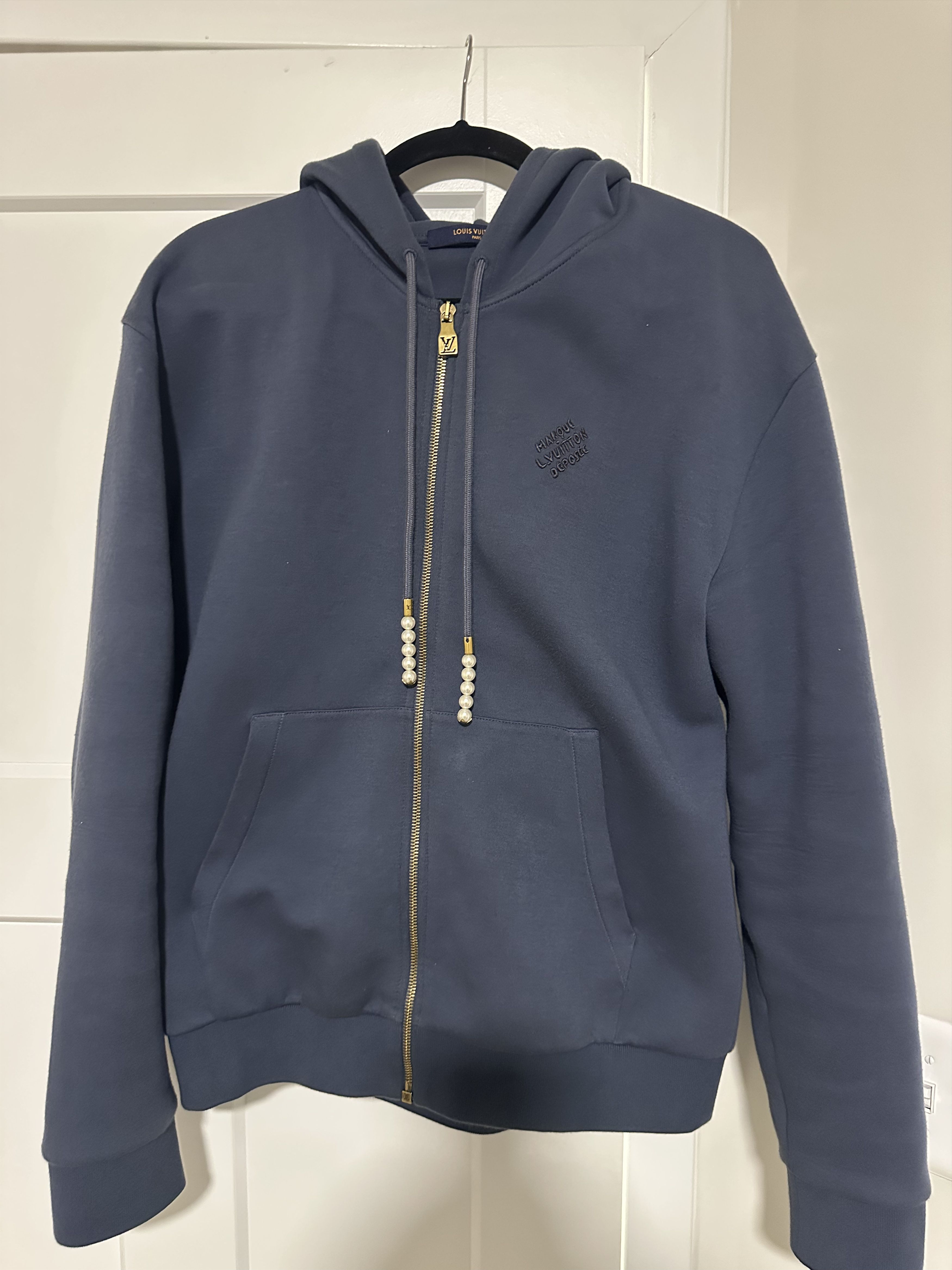 Louis Vuitton Louis Vuitton Embroidered Zipped Jersey Hoodie Size US L / EU 52-54 / 3 - 2 Thumbnail