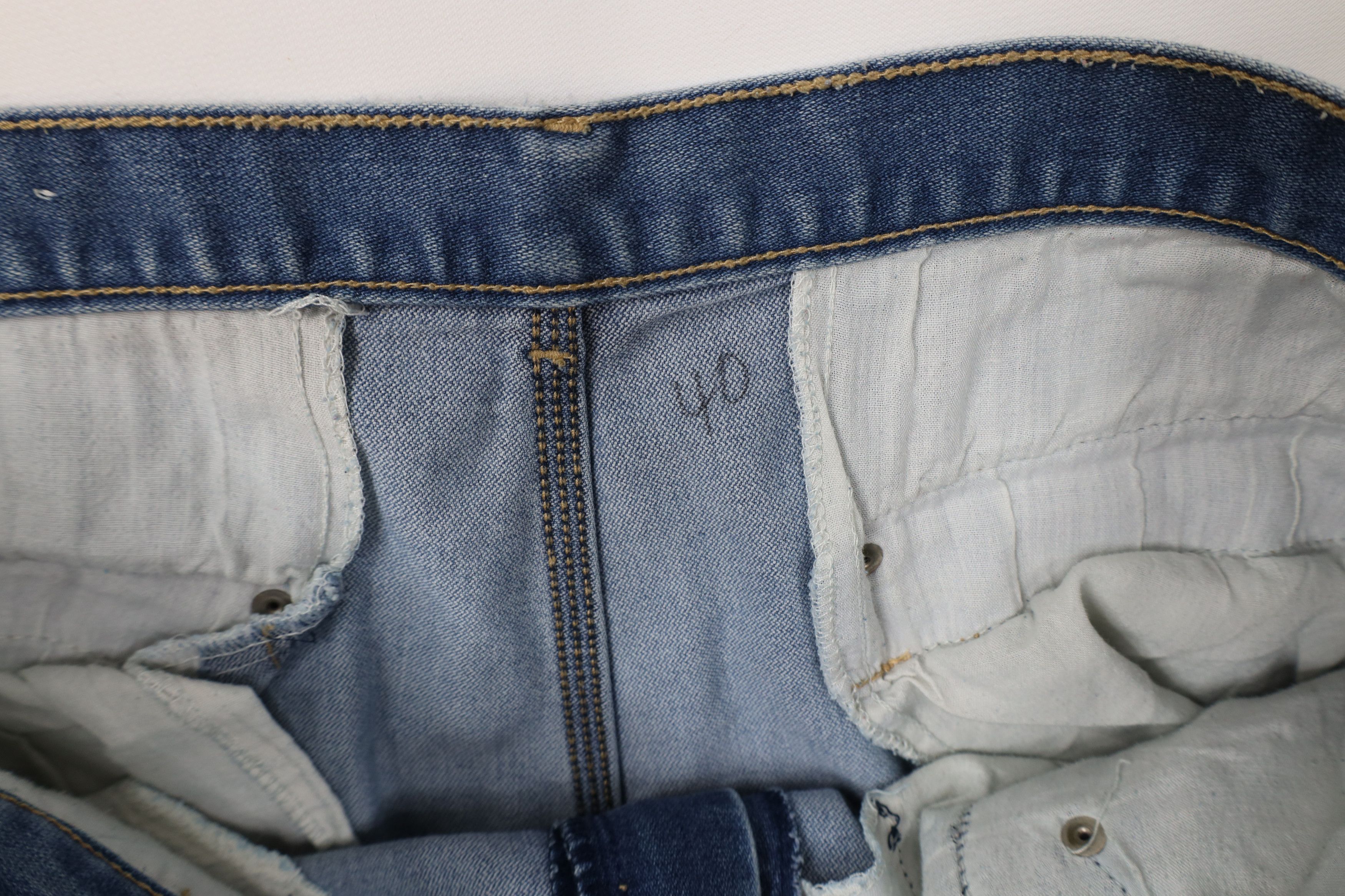 Vintage Vintage 90s Streetwear Stretch Tapered Leg Denim Jeans Size 38" / US 16 / IT 52 - 10 Thumbnail